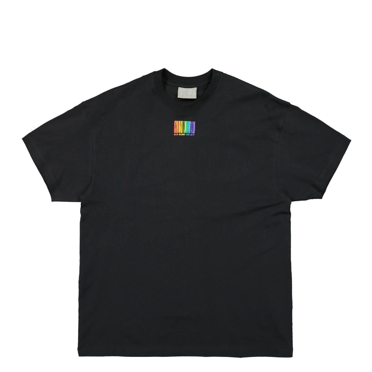 VTMNTS Rainbow Barcode T-Shirt Black Detail view 1 | Gate