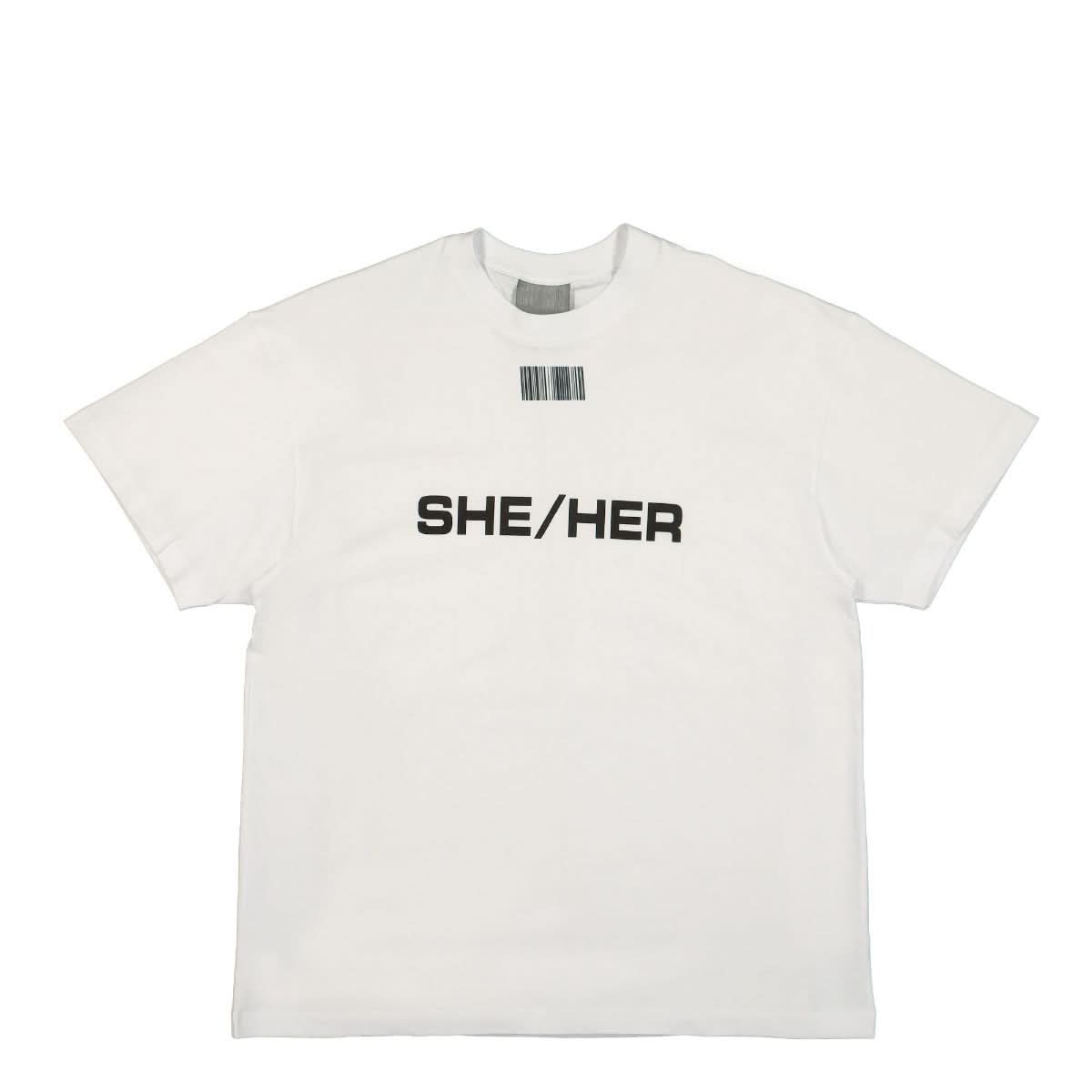 VTMNTS She/Her T-Shirt White Detail view 1 | Gate