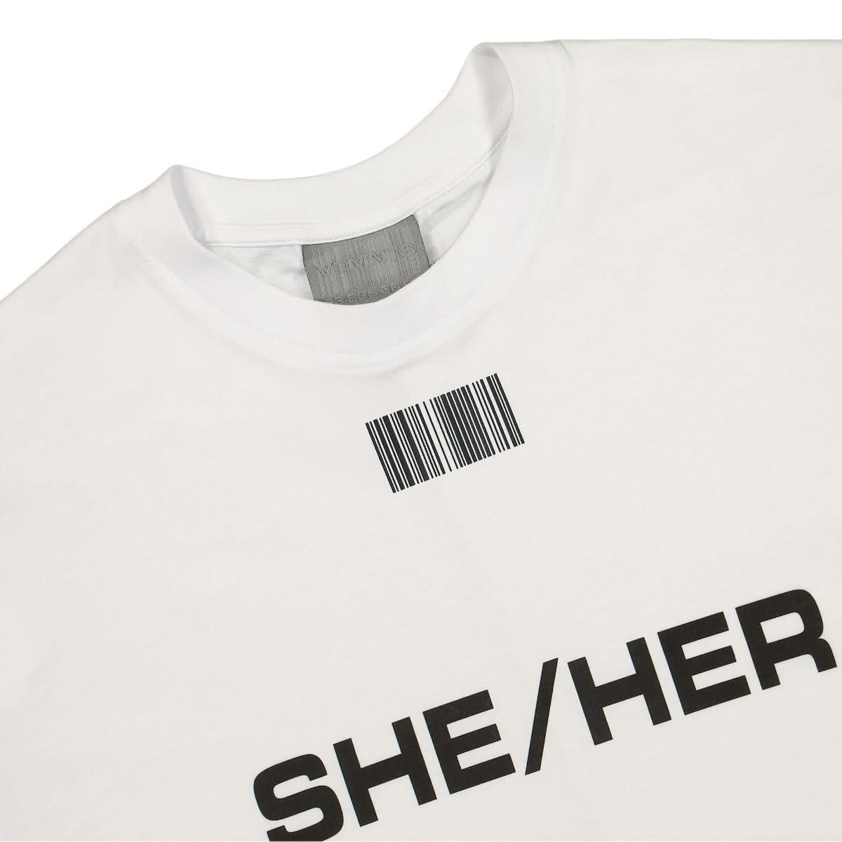 VTMNTS She/Her T-Shirt White Detail view 3 | Gate
