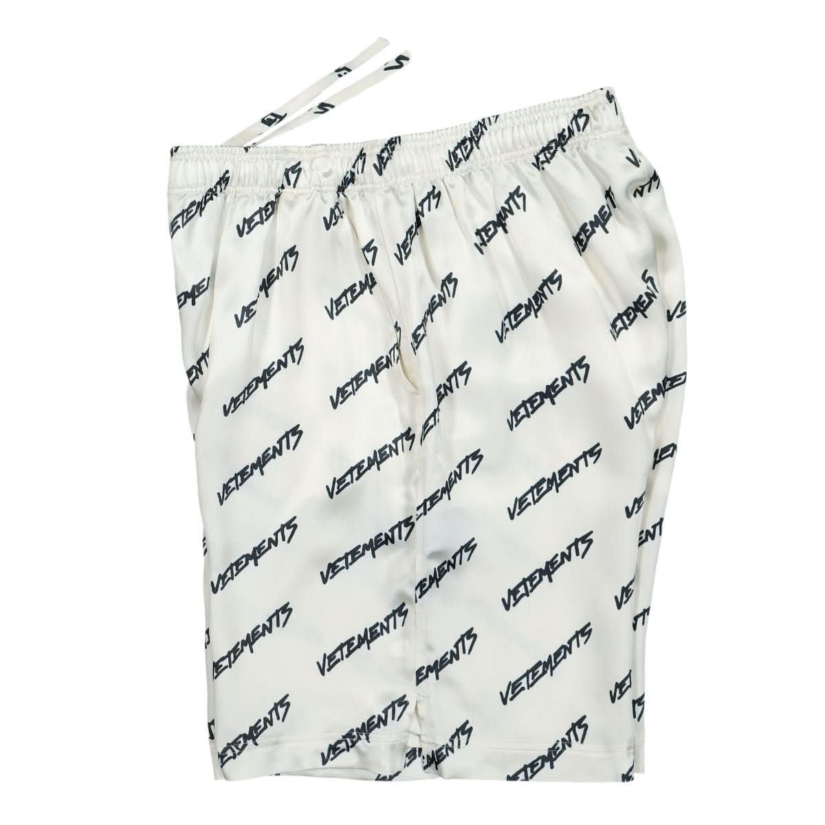VETEMENTS Monogram Pyjama Shorts Black,White Detail view 3 | Gate