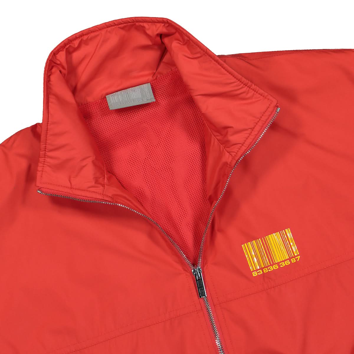 VTMNTS Nylon Tracksuit Jacket Red Detail view 3 | Gate