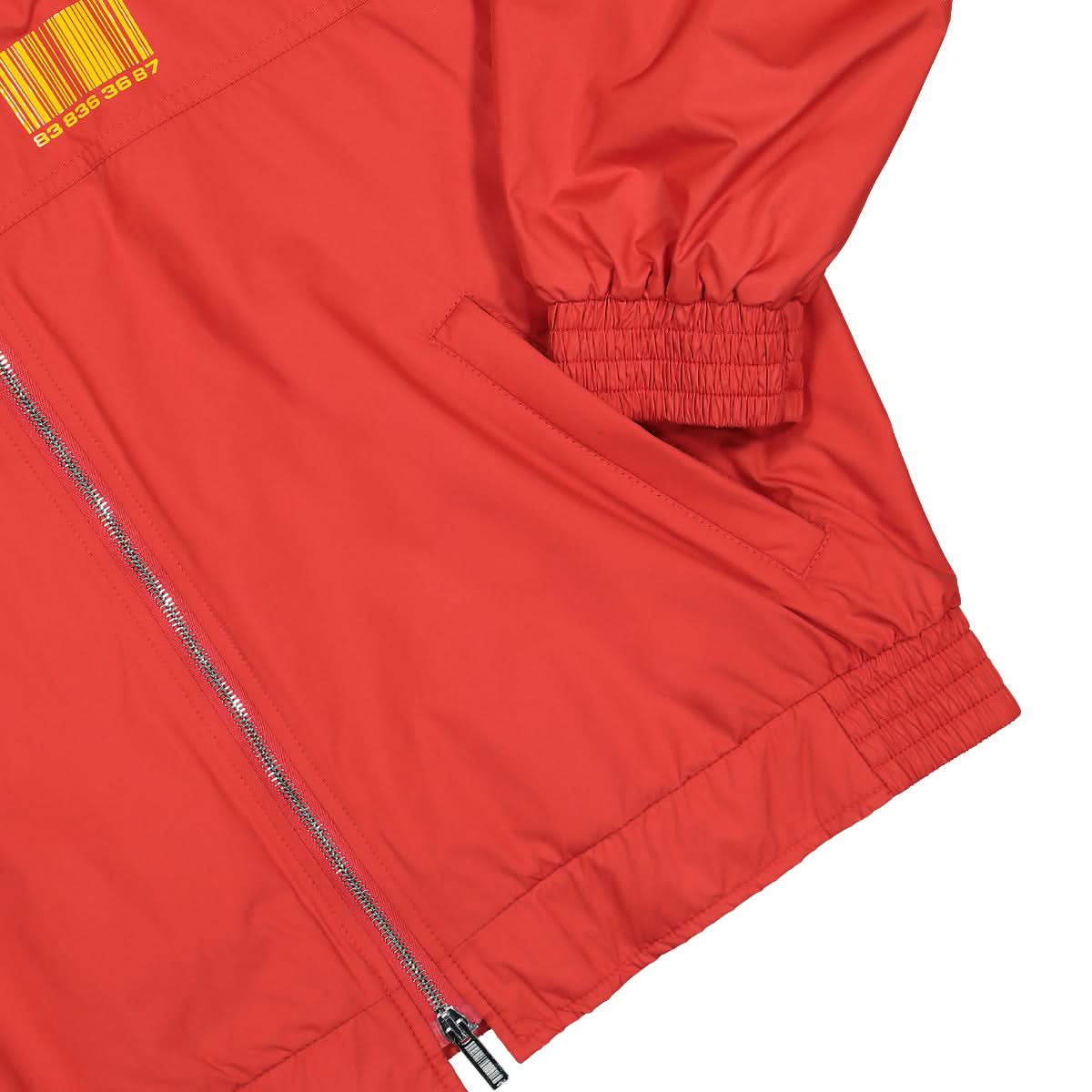 VTMNTS Nylon Tracksuit Jacket Red Detail view 4 | Gate
