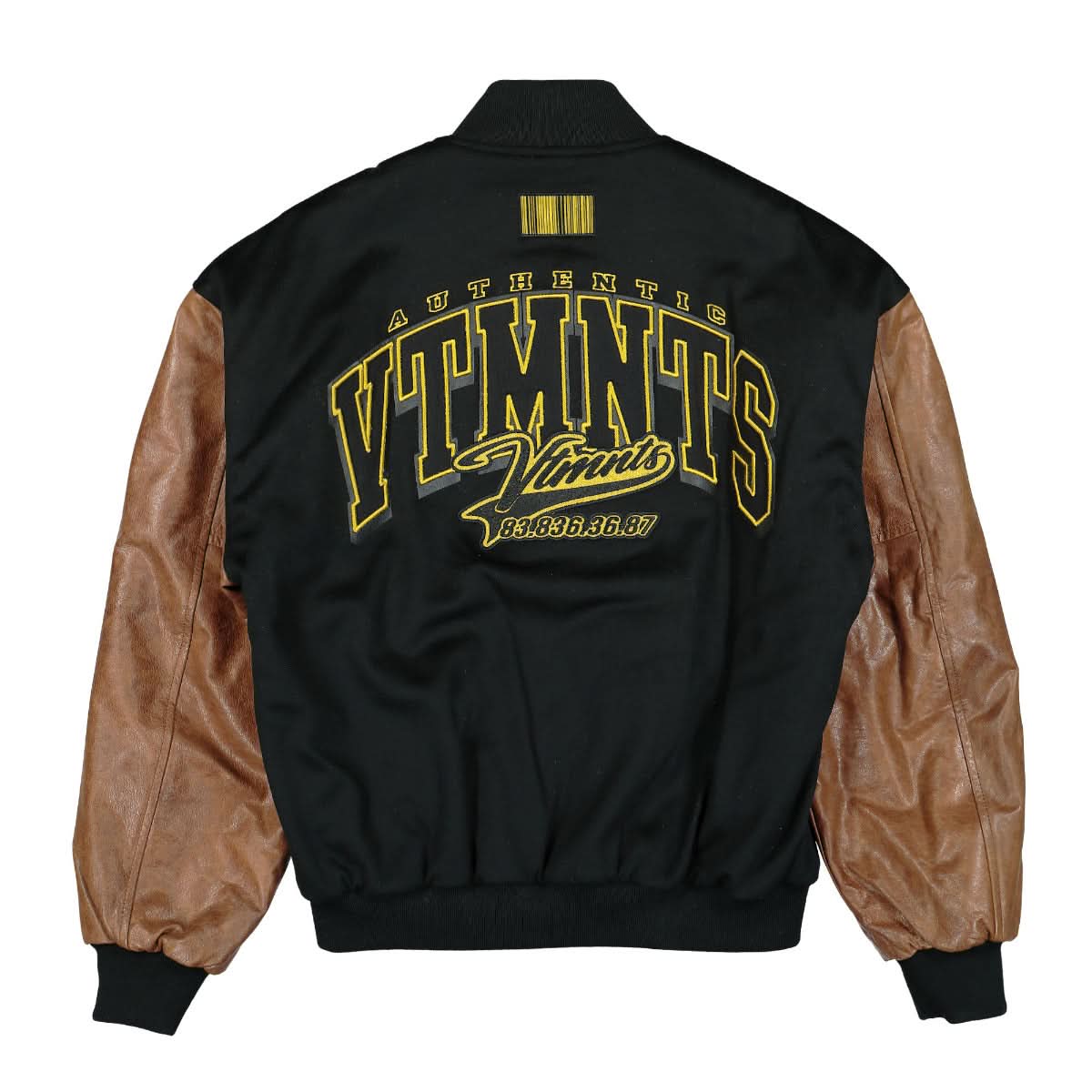 VTMNTS College Jacket Black,Brown Detail view 2 | Gate