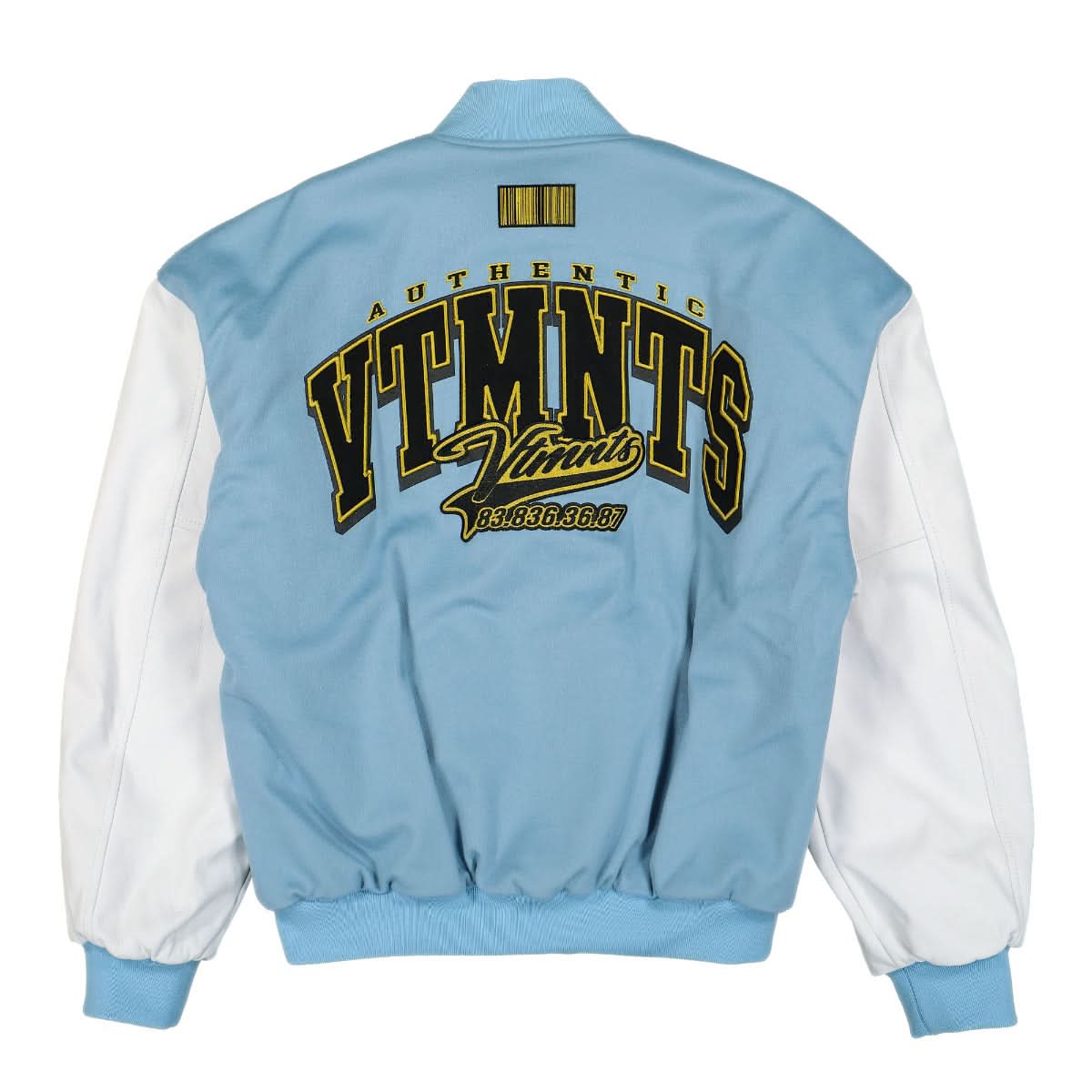 VTMNTS College Jacket White,Blue Detail view 2 | Gate