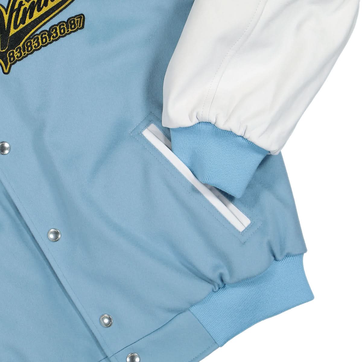 VTMNTS College Jacket White,Blue Detail view 4 | Gate