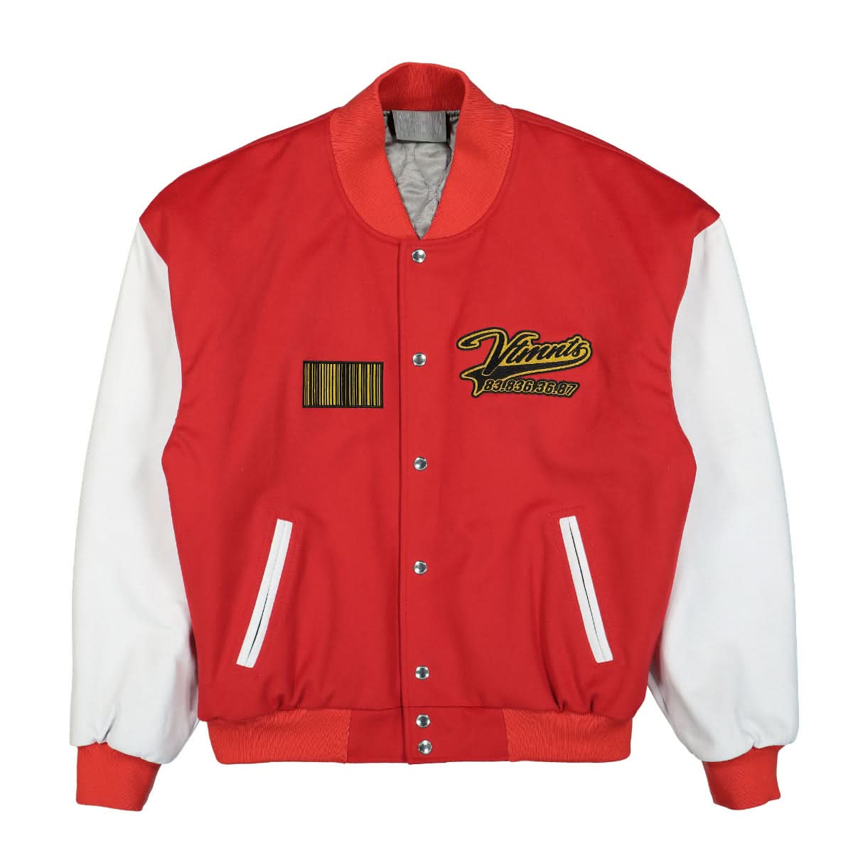 VTMNTS College Jacket White,Red Detail view 1 | Gate