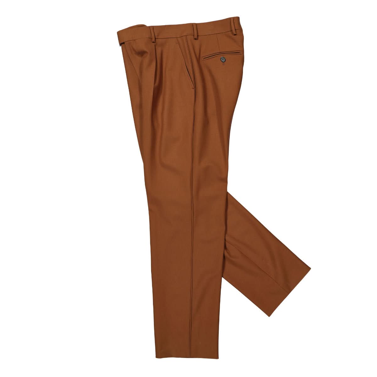 VTMNTS Plain Tailored Pants Brown Detail view 3 | Gate