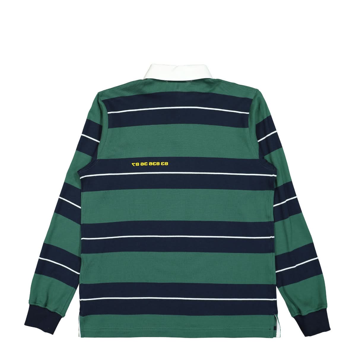 VTMNTS Number Knitted Polo Shirt Green Detail view 1 | Gate