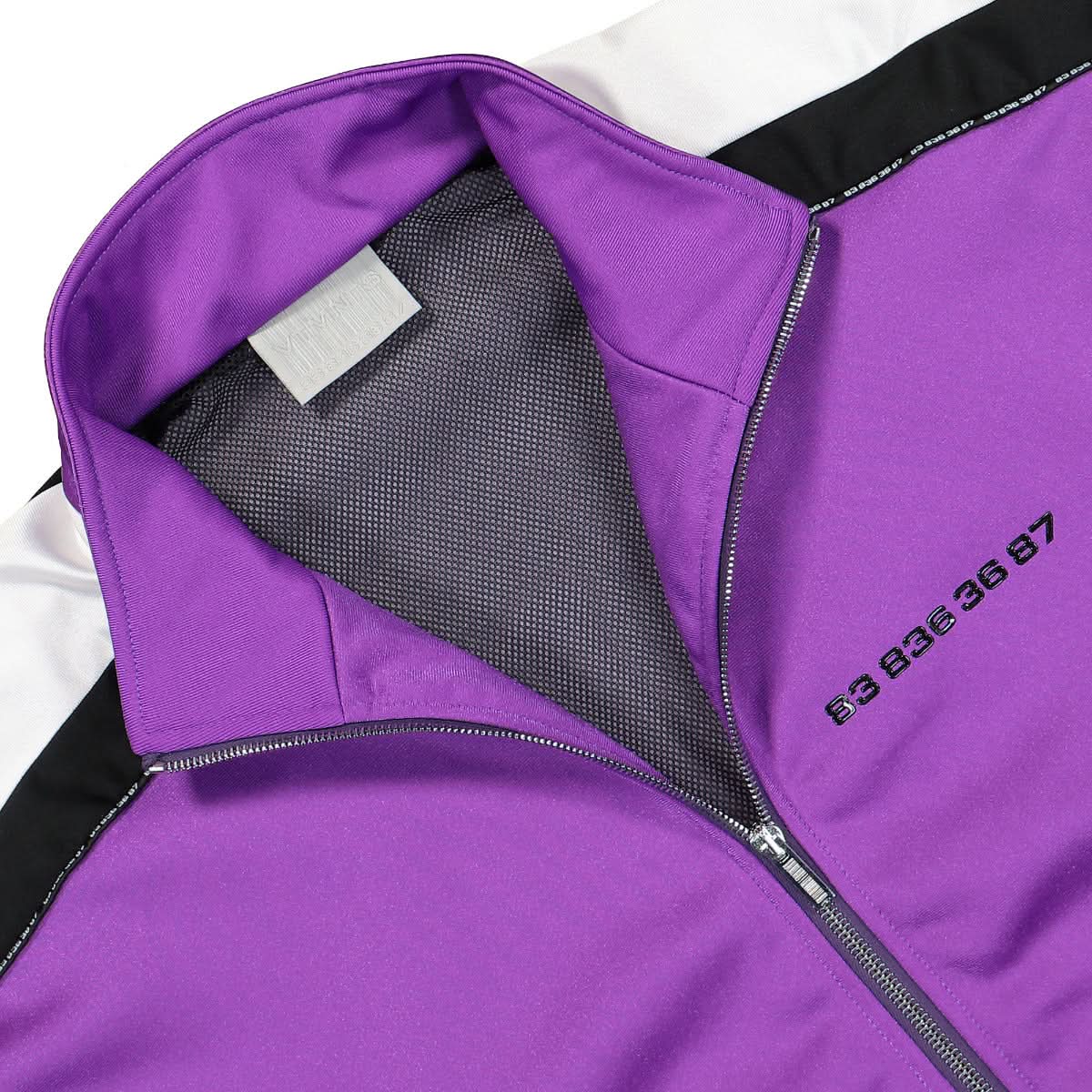 VTMNTS Tailored Tracksuit Jacket Purple Detail view 3 | Gate