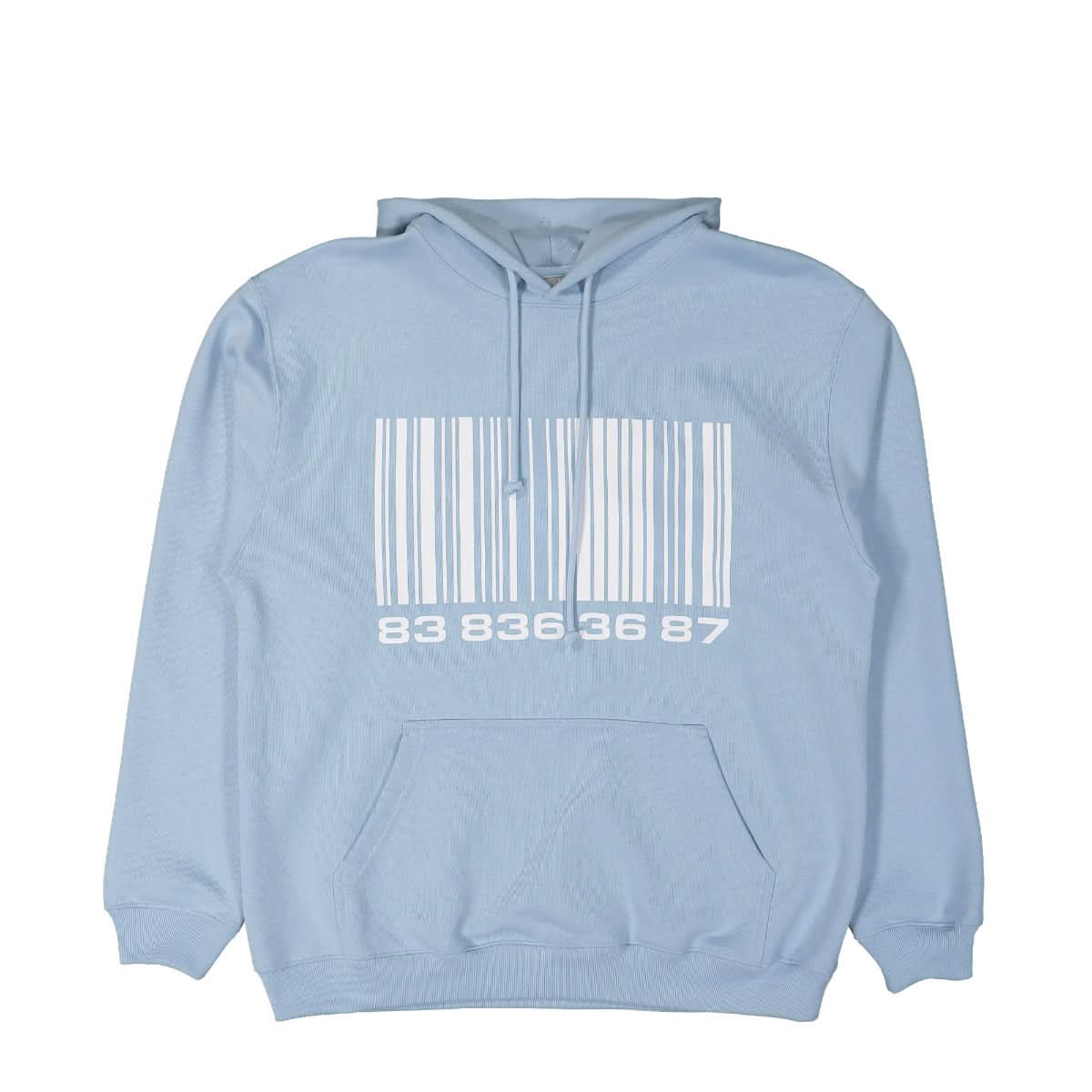 VTMNTS Big Barcode Hoodie Blue Detail view 1 | Gate