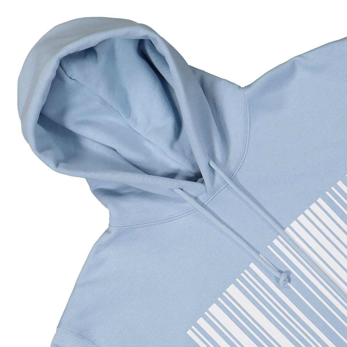 VTMNTS Big Barcode Hoodie Blue Detail view 3 | Gate