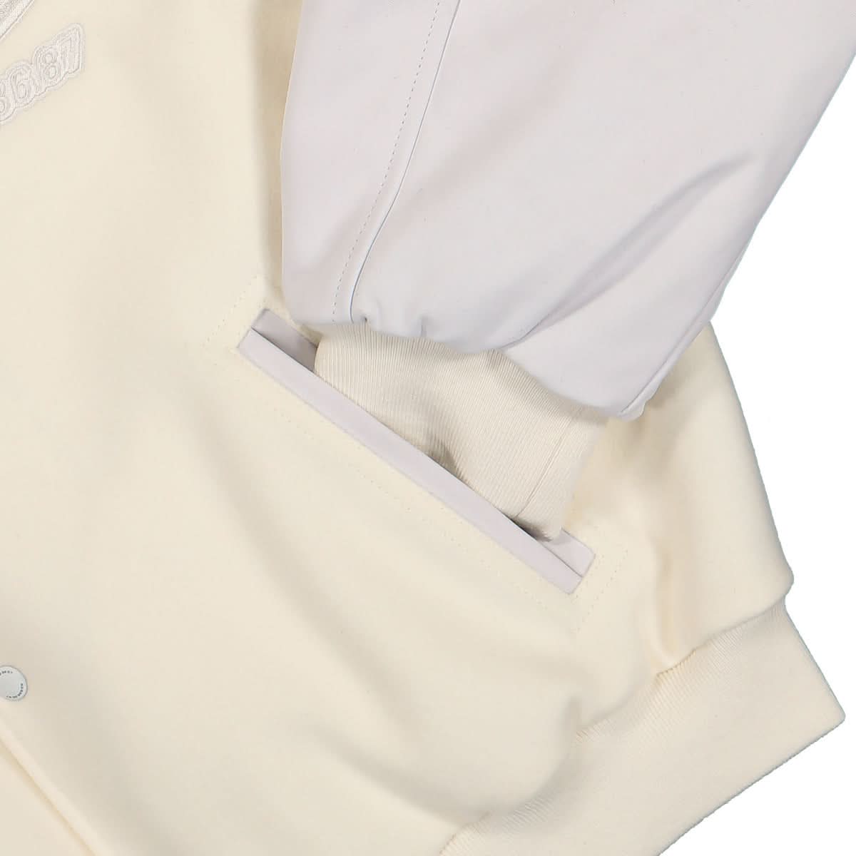 VTMNTS College Jacket Beige,White Detail view 4 | Gate