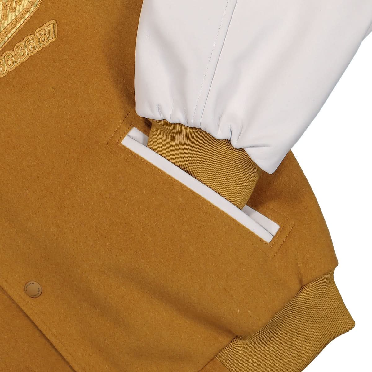 VTMNTS College Jacket Brown,White Detail view 4 | Gate