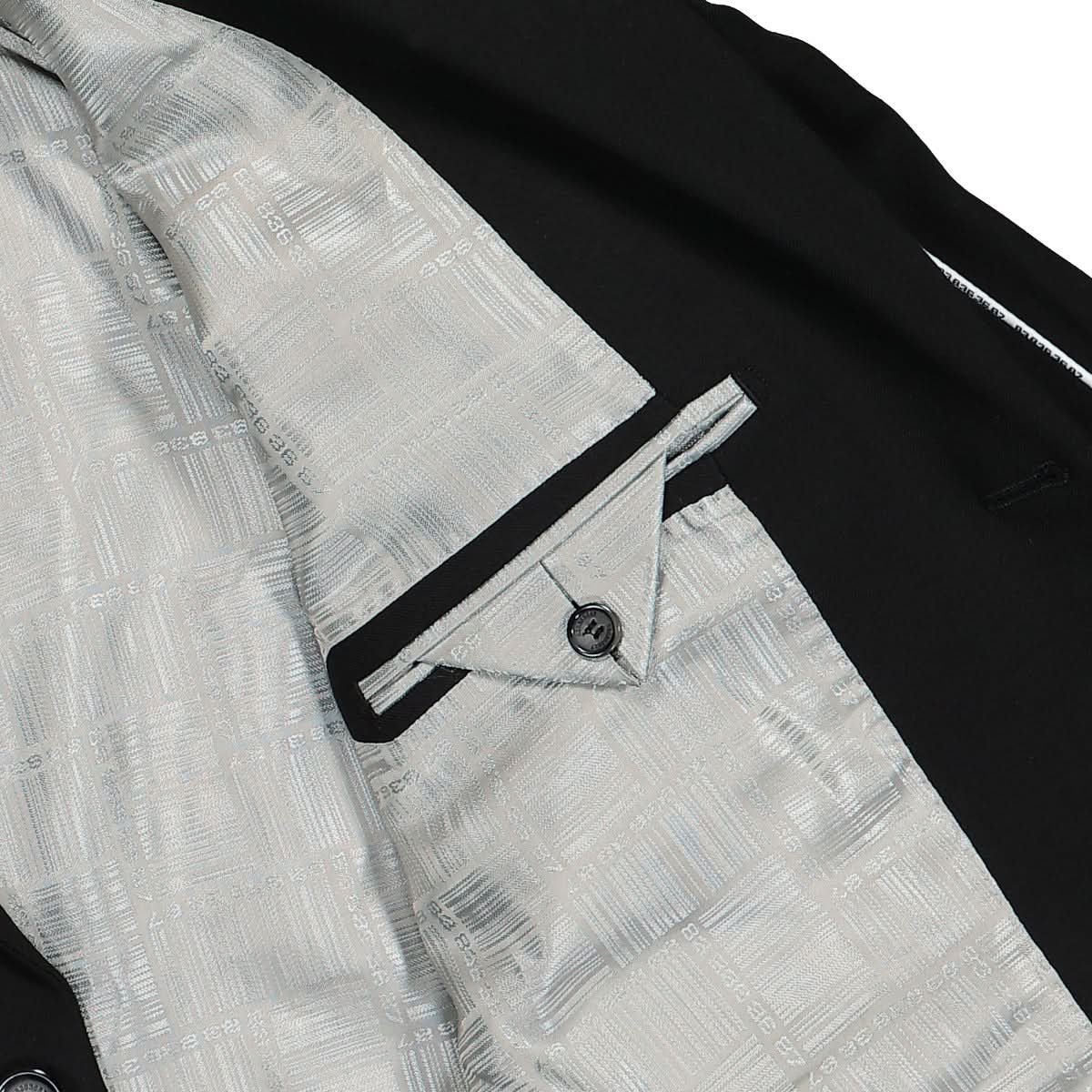 VTMNTS Numbered Tailored Jacket Black Detail view 4 | Gate