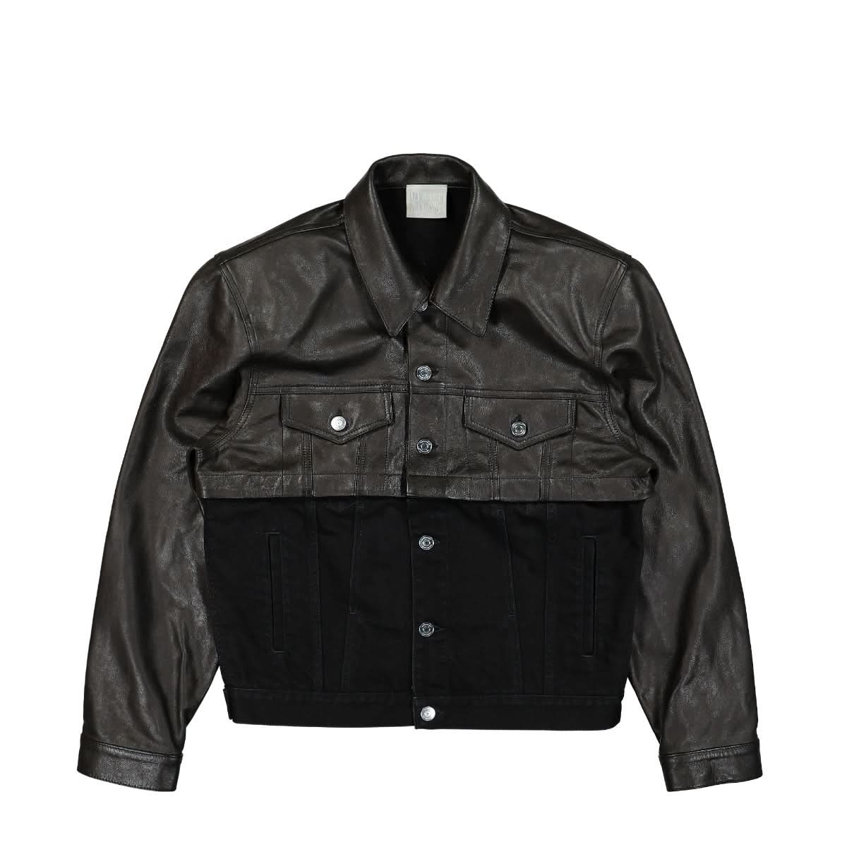 VTMNTS Leather / Jean Jacket Black Detail view 1 | Gate