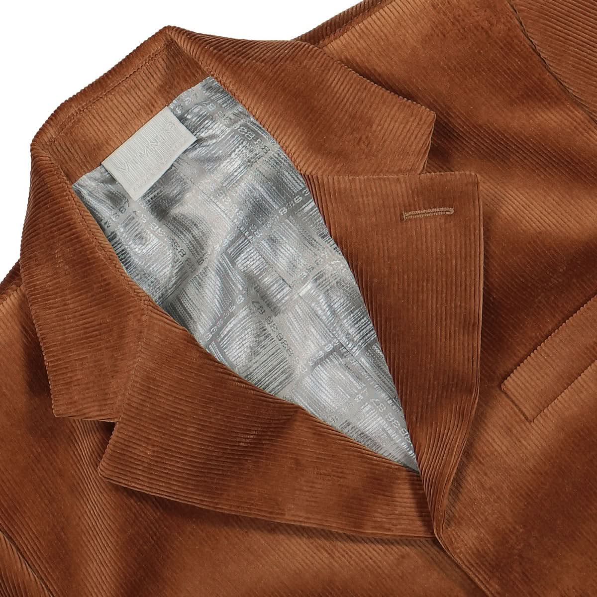 VTMNTS Corduroy Tailored Jacket Brown Detail view 3 | Gate