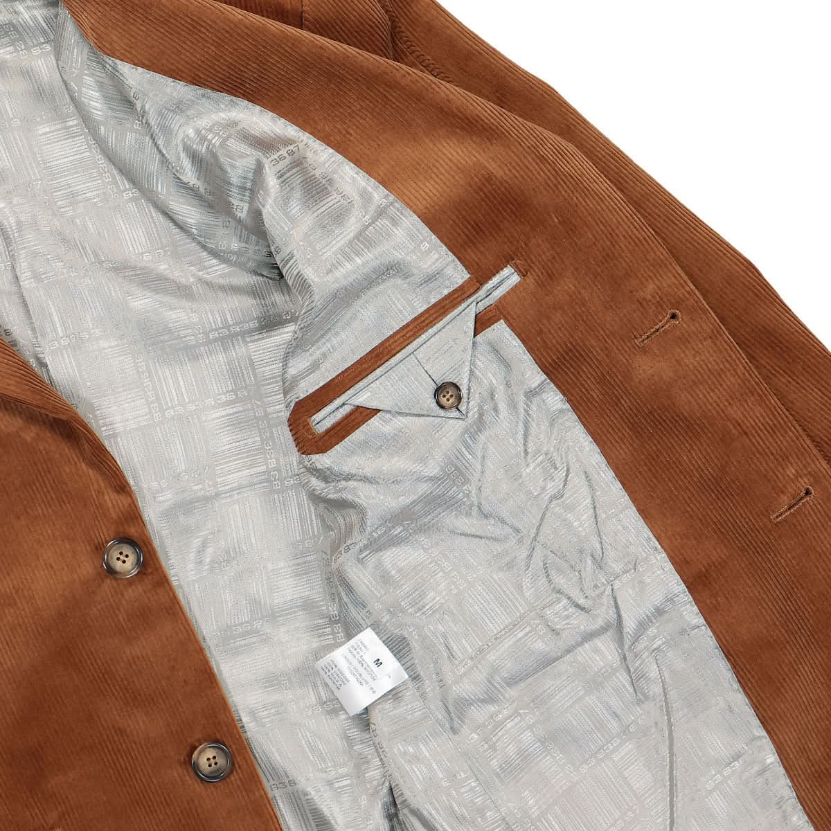 VTMNTS Corduroy Tailored Jacket Brown Detail view 4 | Gate