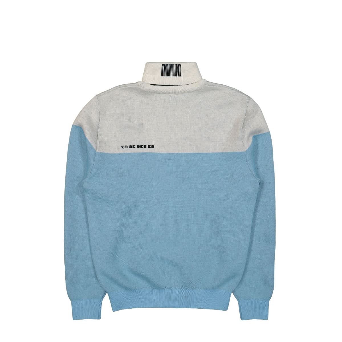 VTMNTS Numbered Color Block Turtleneck Grey,Blue Detail view 1 | Gate