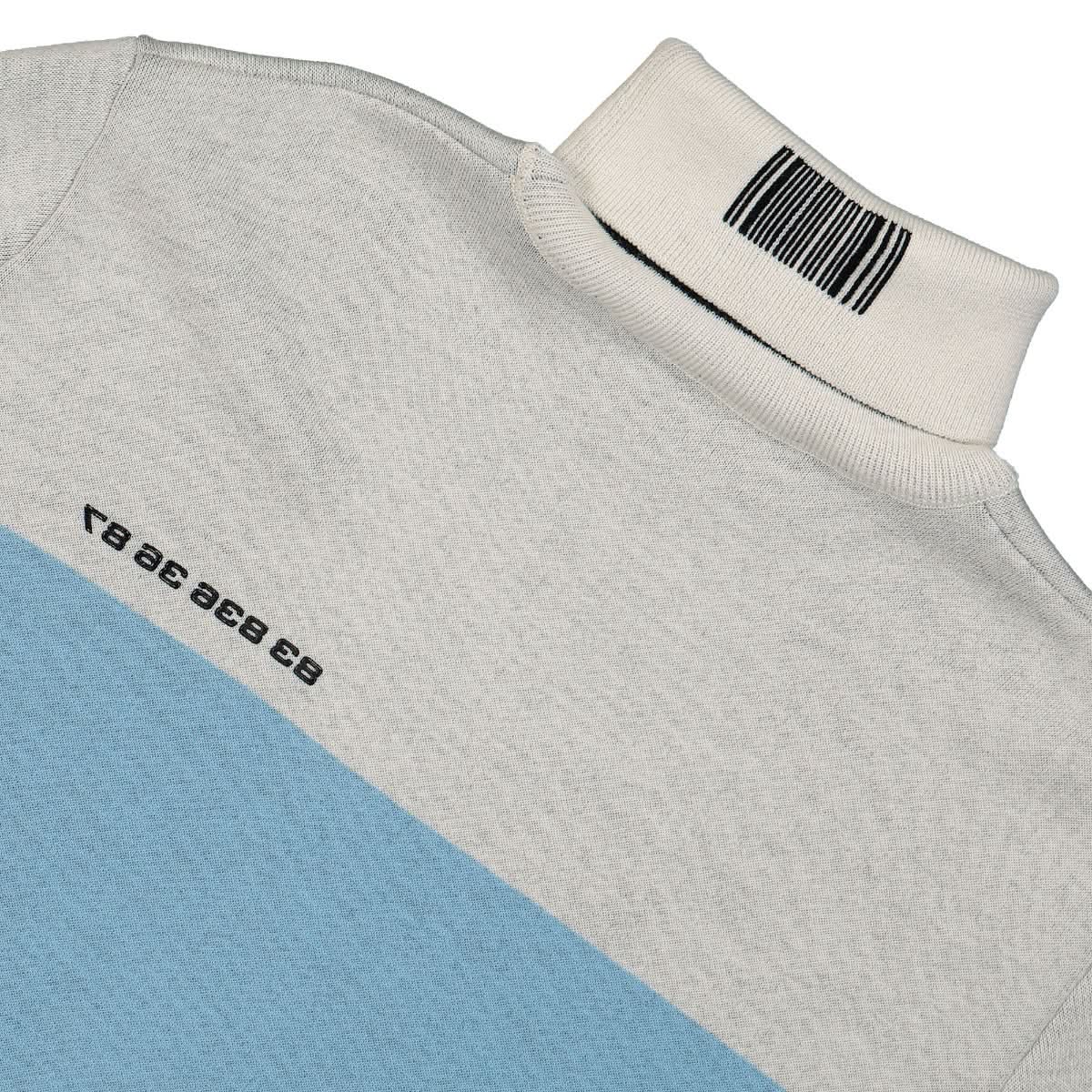VTMNTS Numbered Color Block Turtleneck Grey,Blue Detail view 4 | Gate