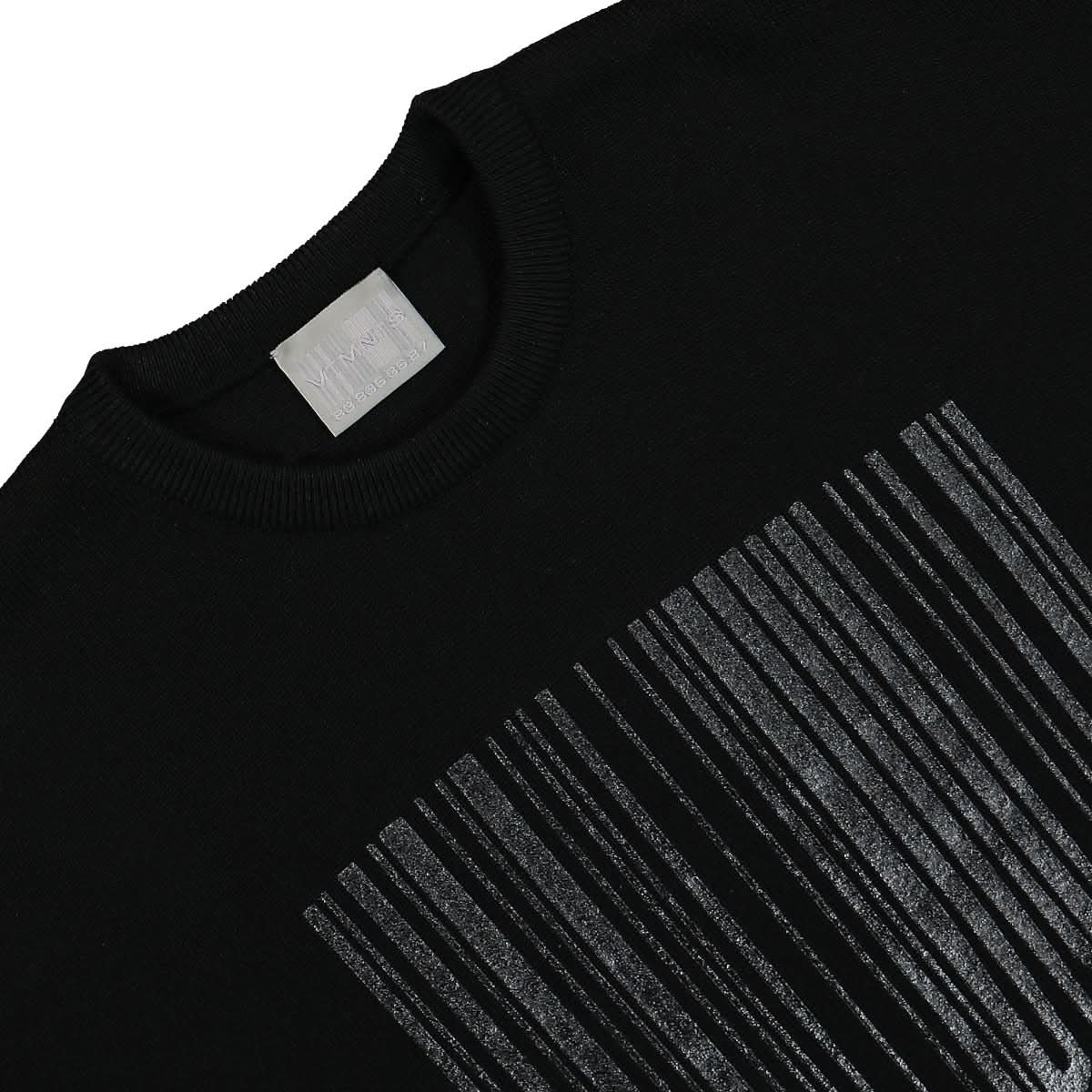 VTMNTS Dripping Barcode Sweater Black Detail view 3 | Gate