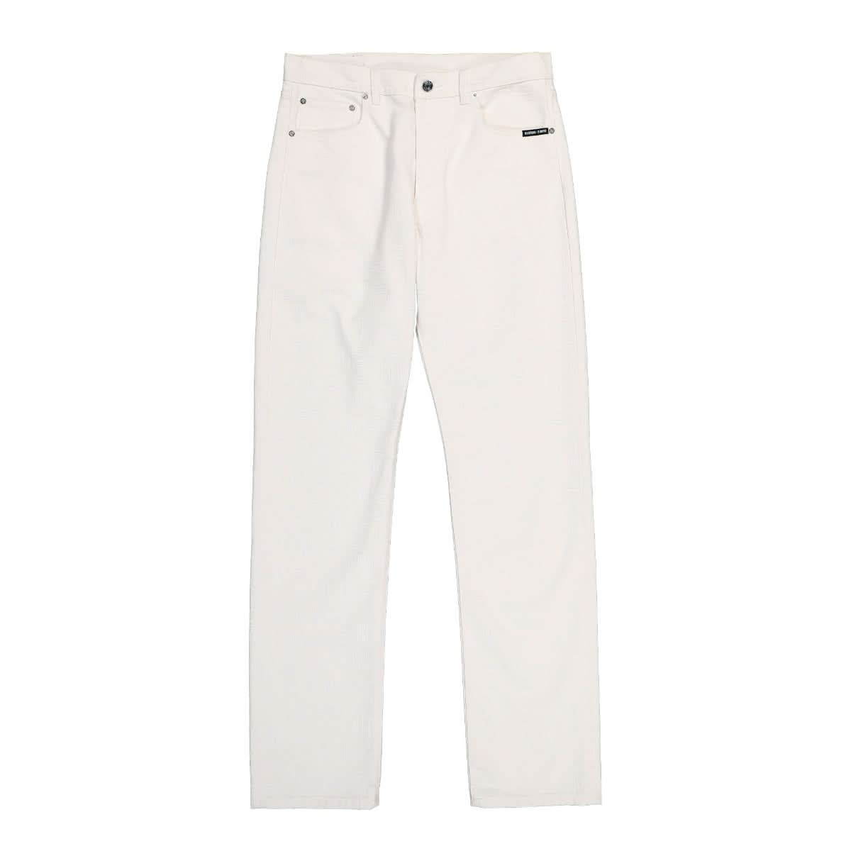 VTMNTS Barcode Monogram Jeans White Detail view 1 | Gate