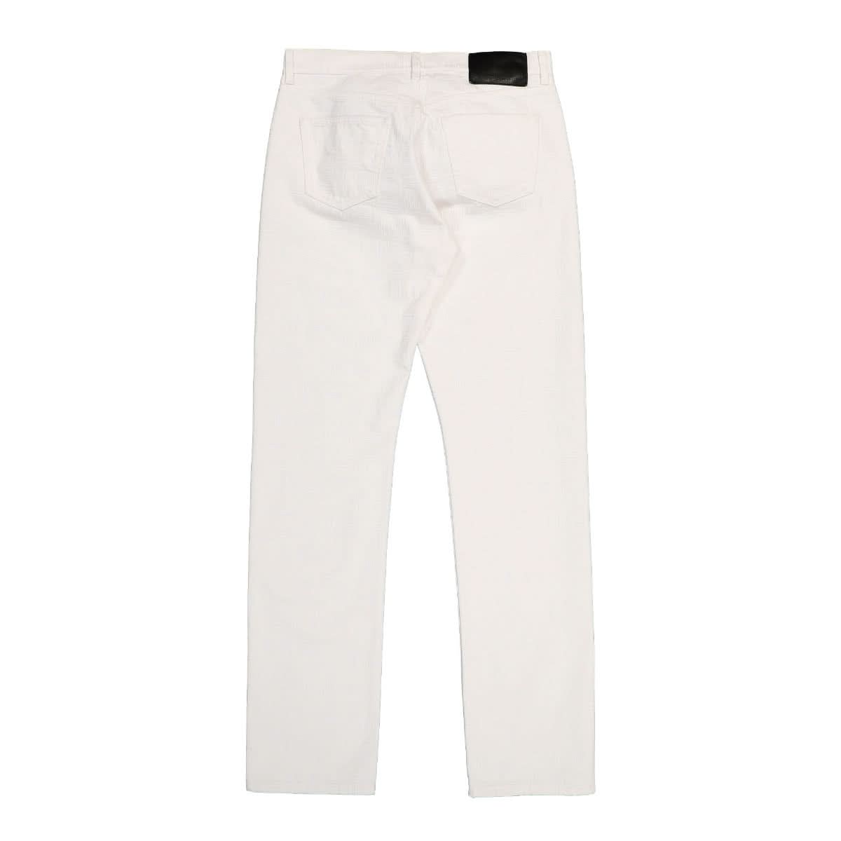 VTMNTS Barcode Monogram Jeans White Detail view 2 | Gate