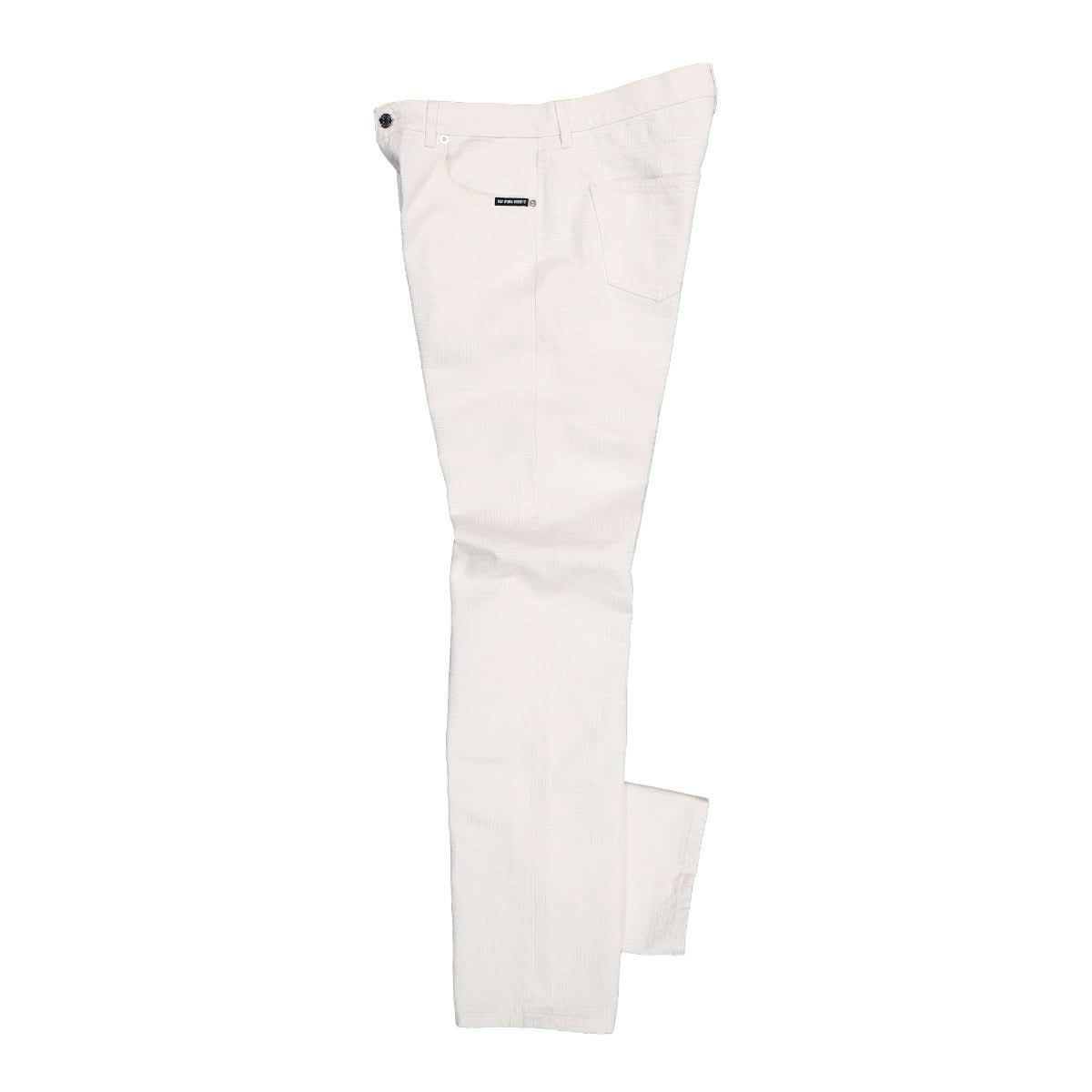 VTMNTS Barcode Monogram Jeans White Detail view 3 | Gate