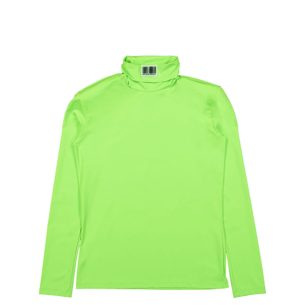 VTMNTS Lycra Barcode Turtleneck Green Detail view 1 | Gate
