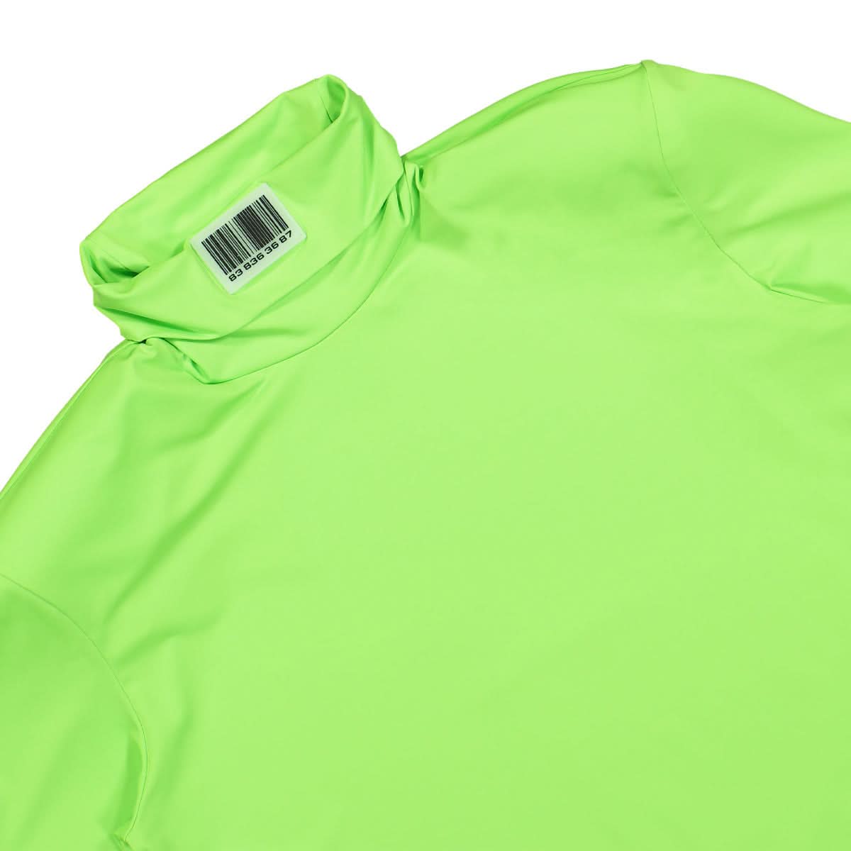 VTMNTS Lycra Barcode Turtleneck Green Detail view 3 | Gate