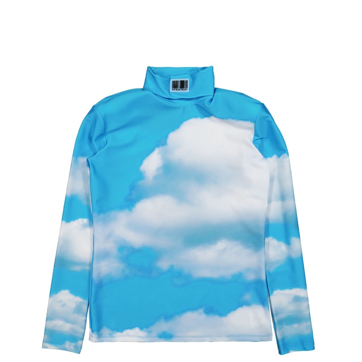 VTMNTS Sky Lycra Barcode Turtleneck White,Blue Detail view 1 | Gate