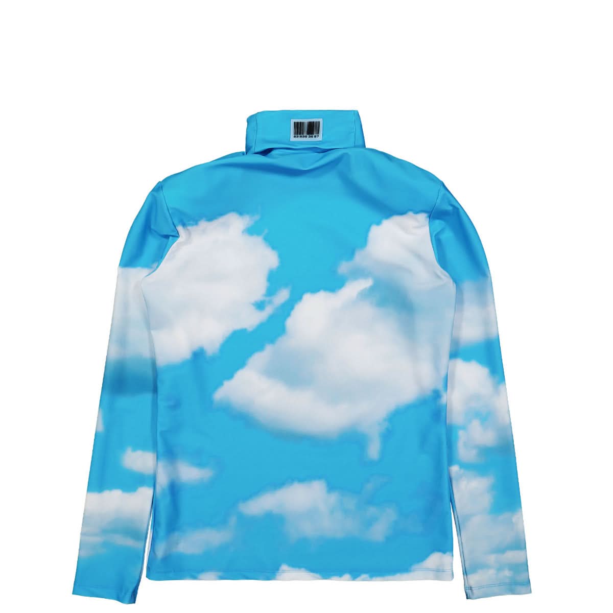 VTMNTS Sky Lycra Barcode Turtleneck White,Blue Detail view 1 | Gate