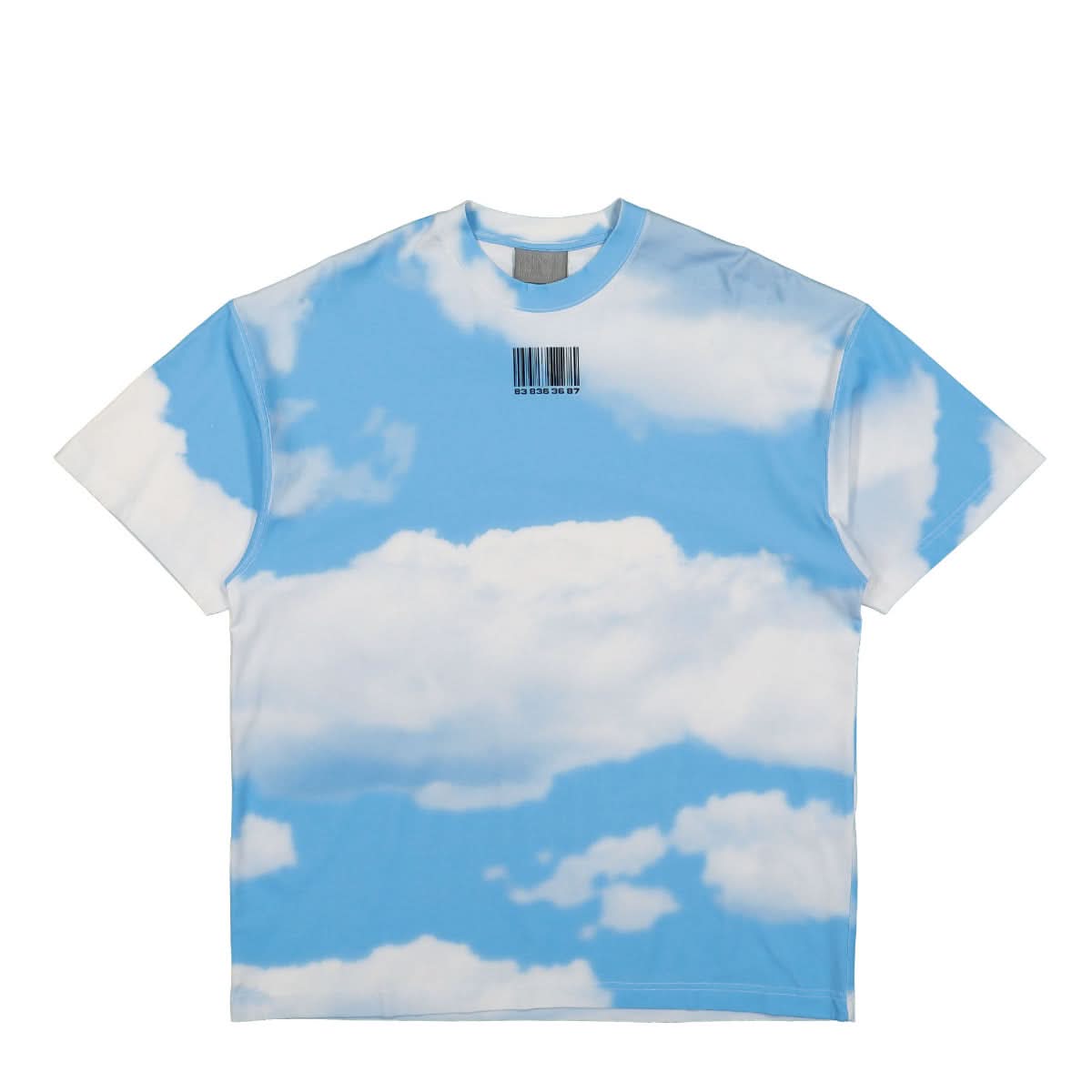 VTMNTS Sky Barcode T-Shirt White,Blue Detail view 1 | Gate
