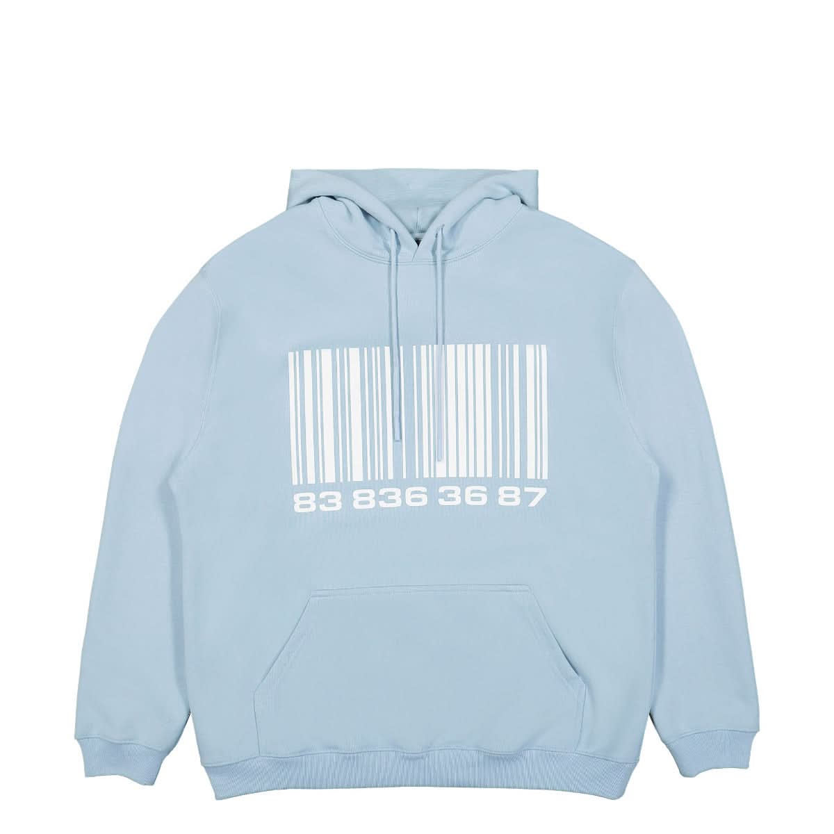 VTMNTS Big Barcode Hoodie Blue Detail view 1 | Gate