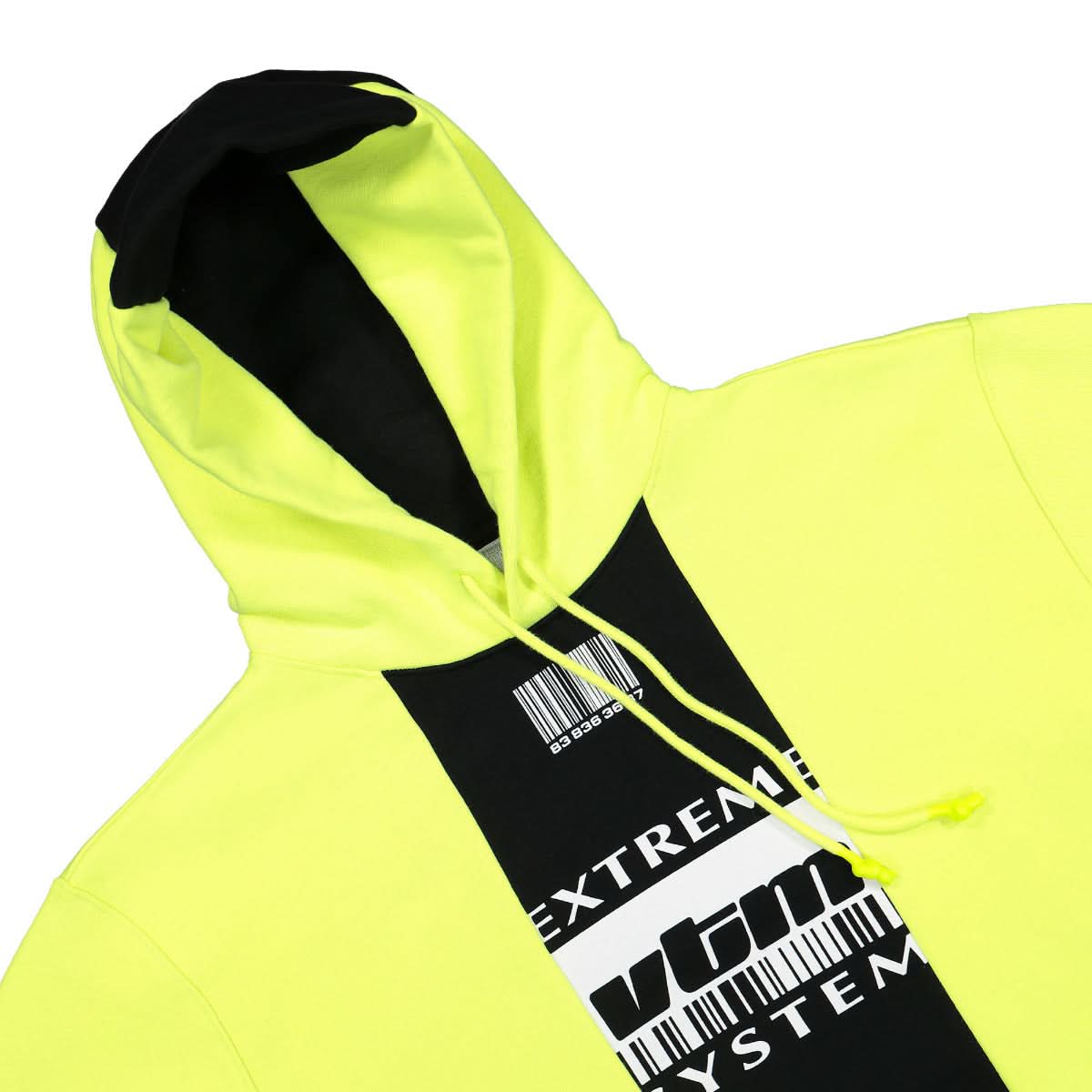 VTMNTS Extreme System Hoodie Black,Yellow Detail view 3 | Gate