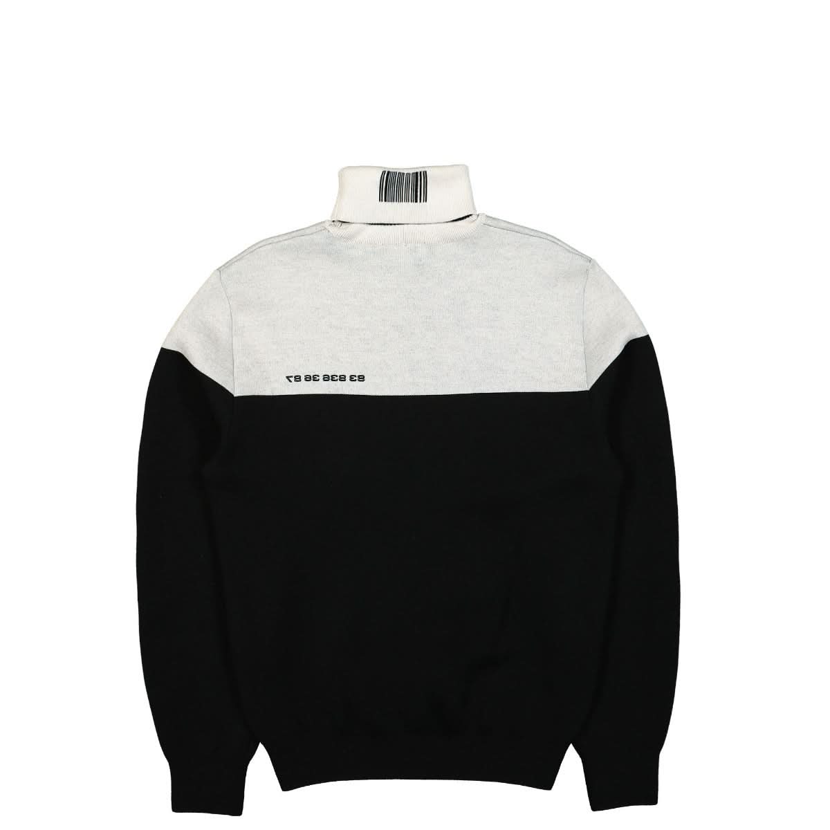 VTMNTS Numbered Color Block Turtleneck Black Detail view 1 | Gate