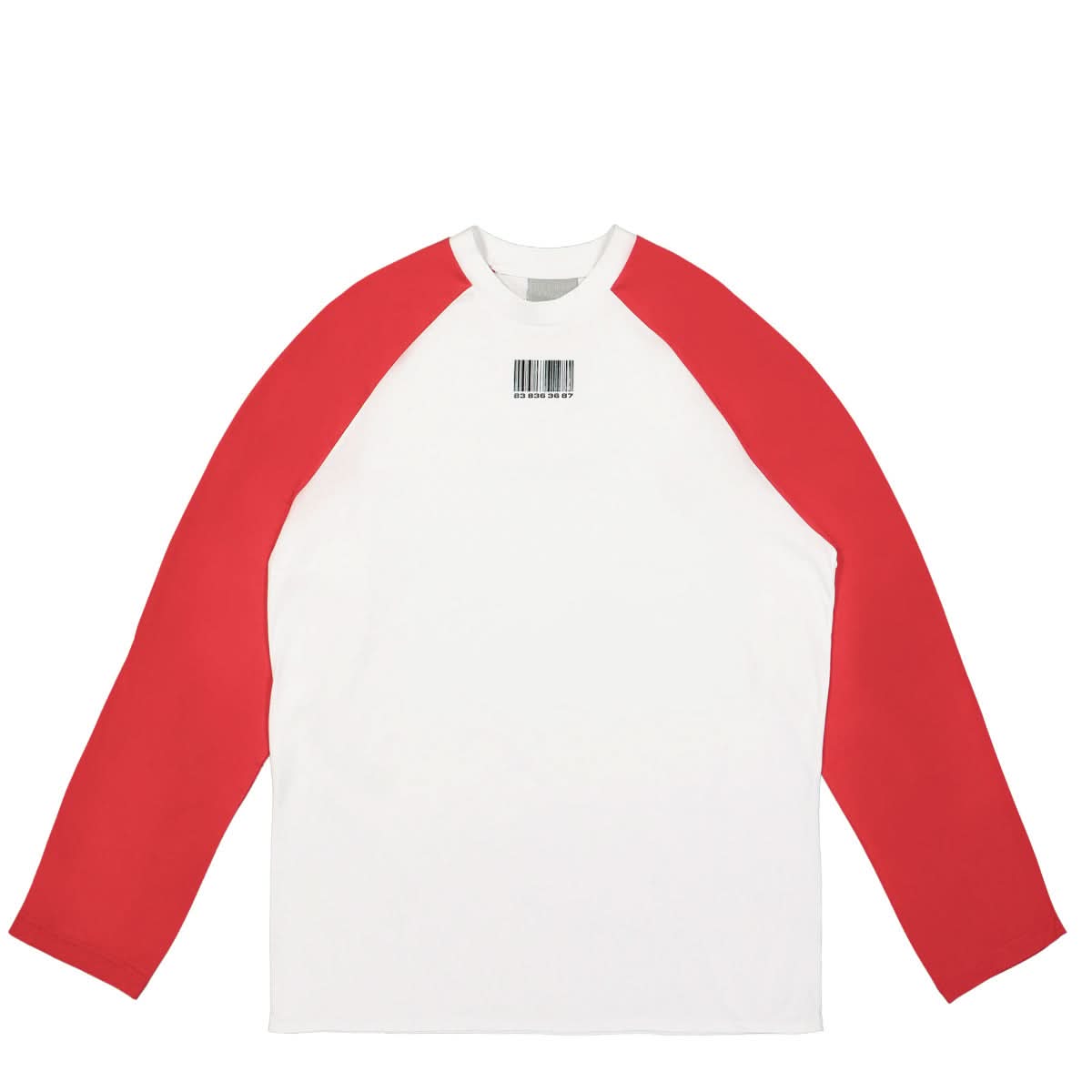 VTMNTS Colorblock Raglan Longsleeve White,Red Detail view 1 | Gate