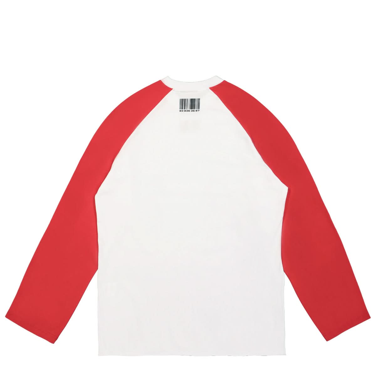 VTMNTS Colorblock Raglan Longsleeve White,Red Detail view 2 | Gate