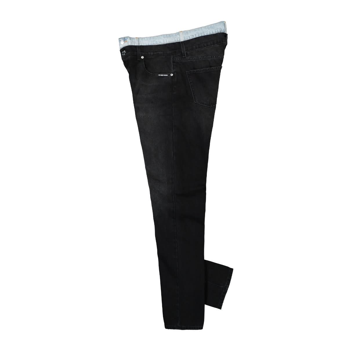 VTMNTS Double Waist Denim Jeans Black,Blue Detail view 3 | Gate