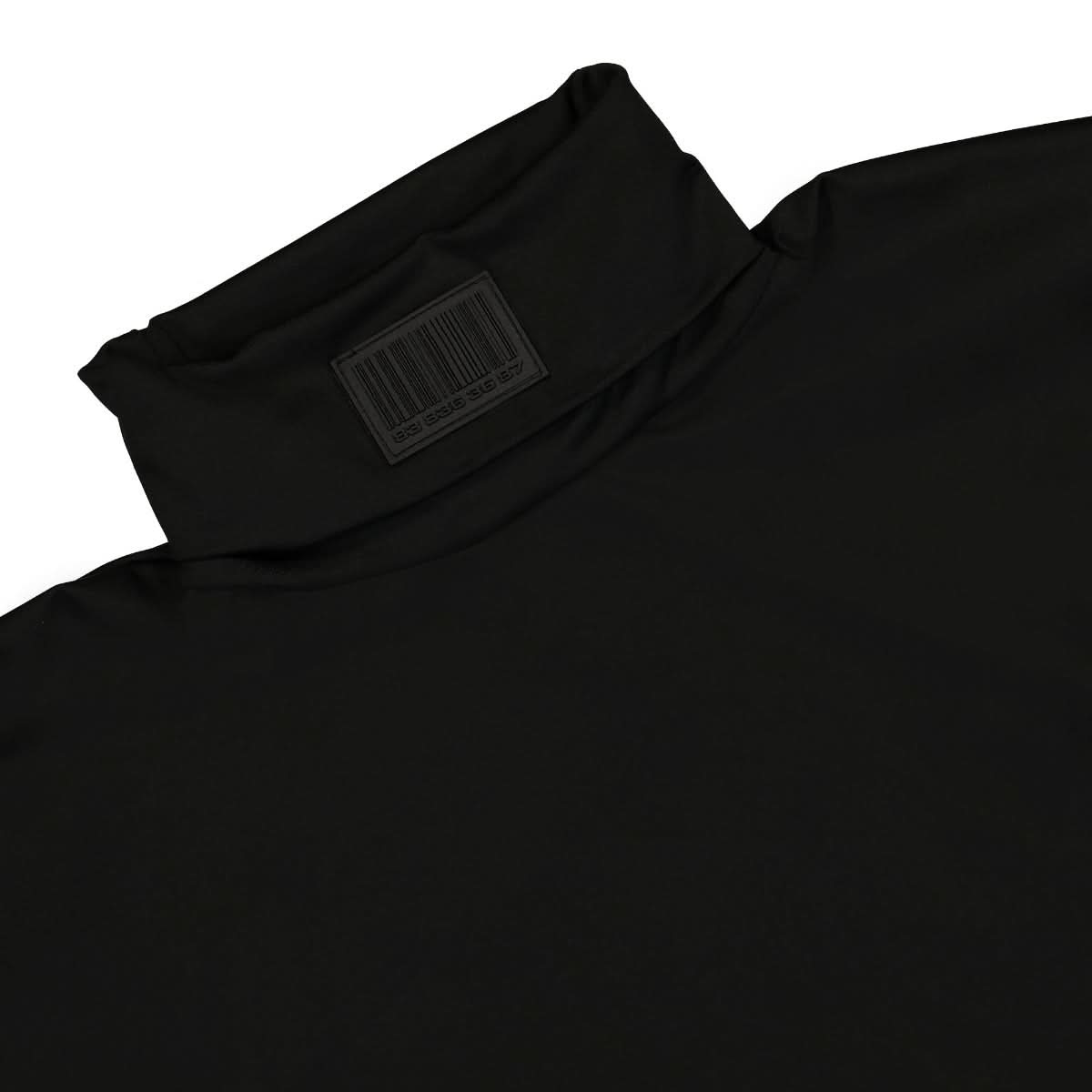 VTMNTS Cropped Lycra Styling Top Black Detail view 3 | Gate