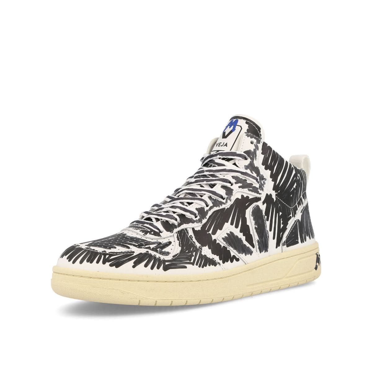 Veja V-15 Leather Black,White Sneaker Detail view 4 | Gate