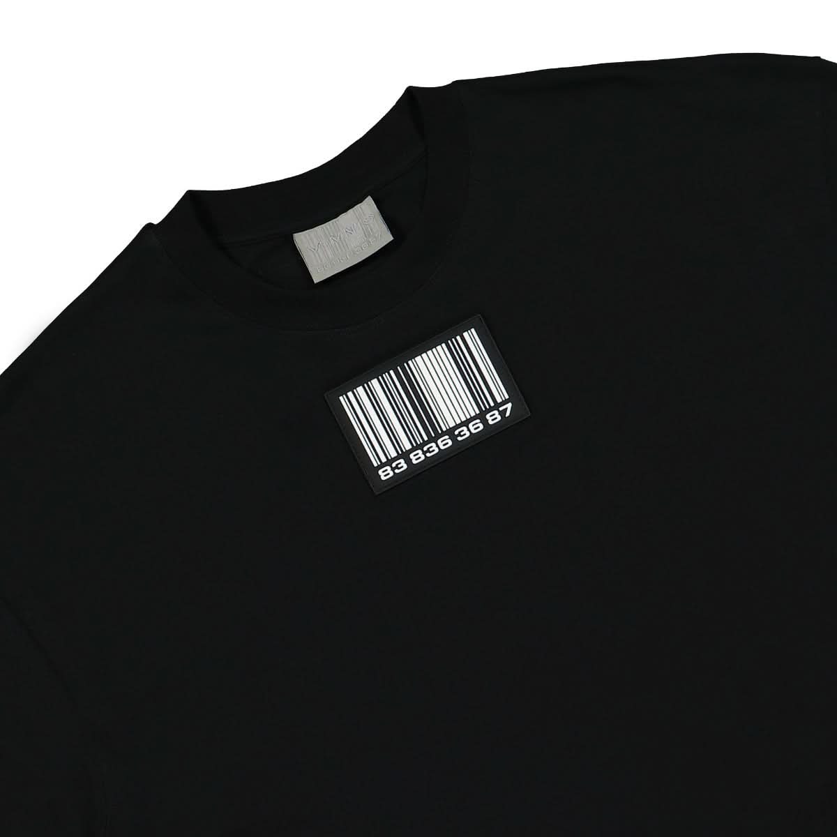 VTMNTS Big Rubber Patch T-Shirt Black,White Detail view 3 | Gate