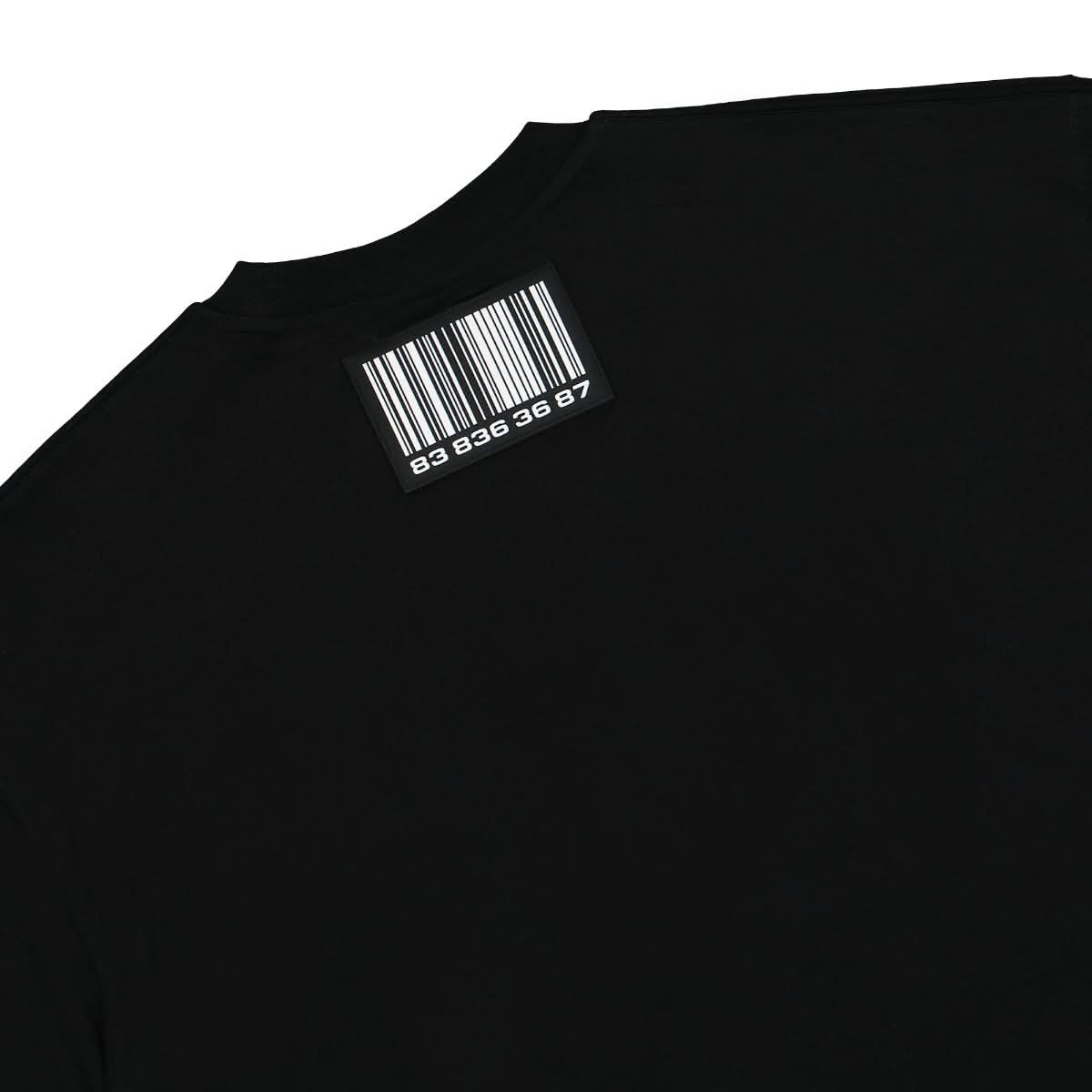 VTMNTS Big Rubber Patch T-Shirt Black,White Detail view 4 | Gate