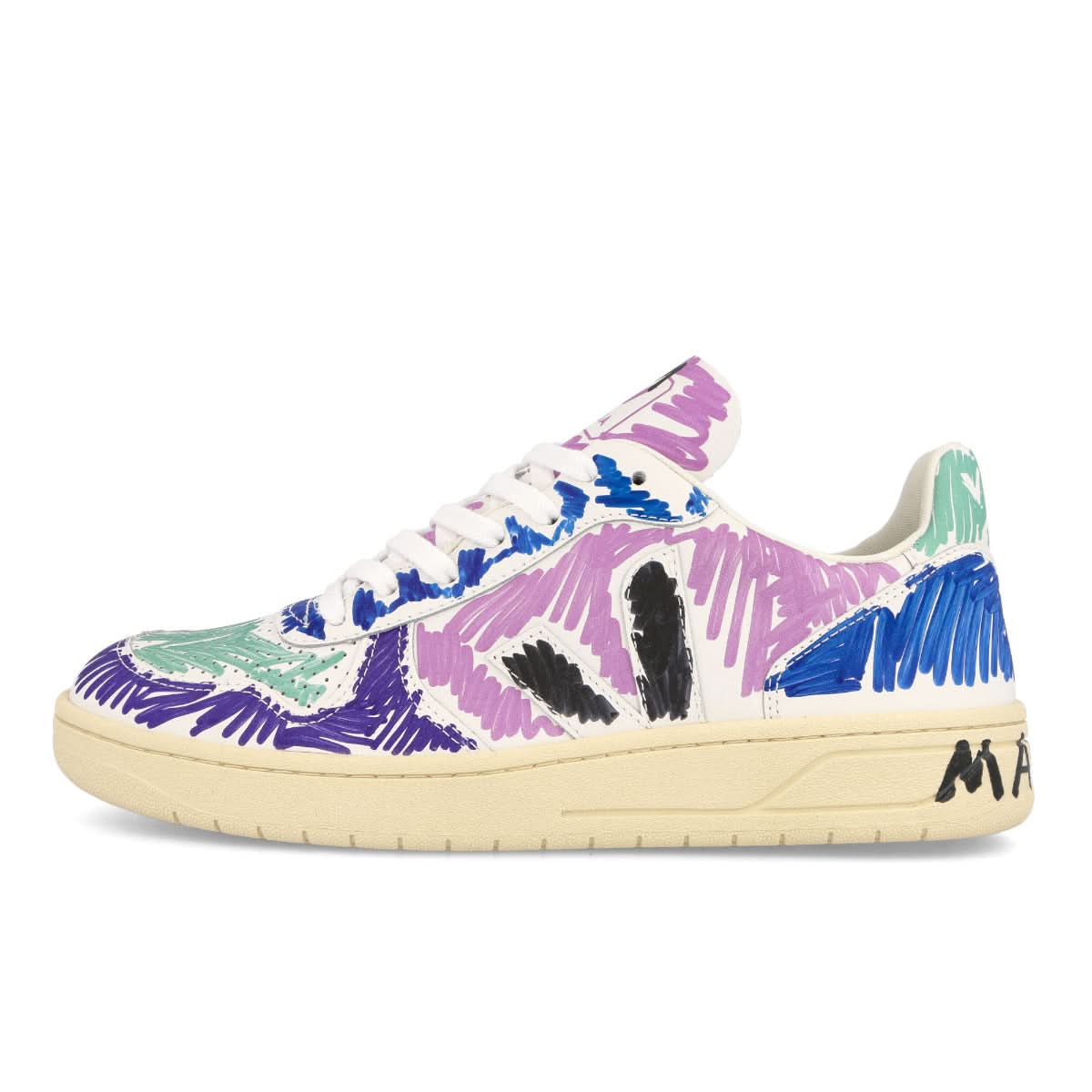Veja V-10 Leather Multicolor Sneaker Detail view 1 | Gate