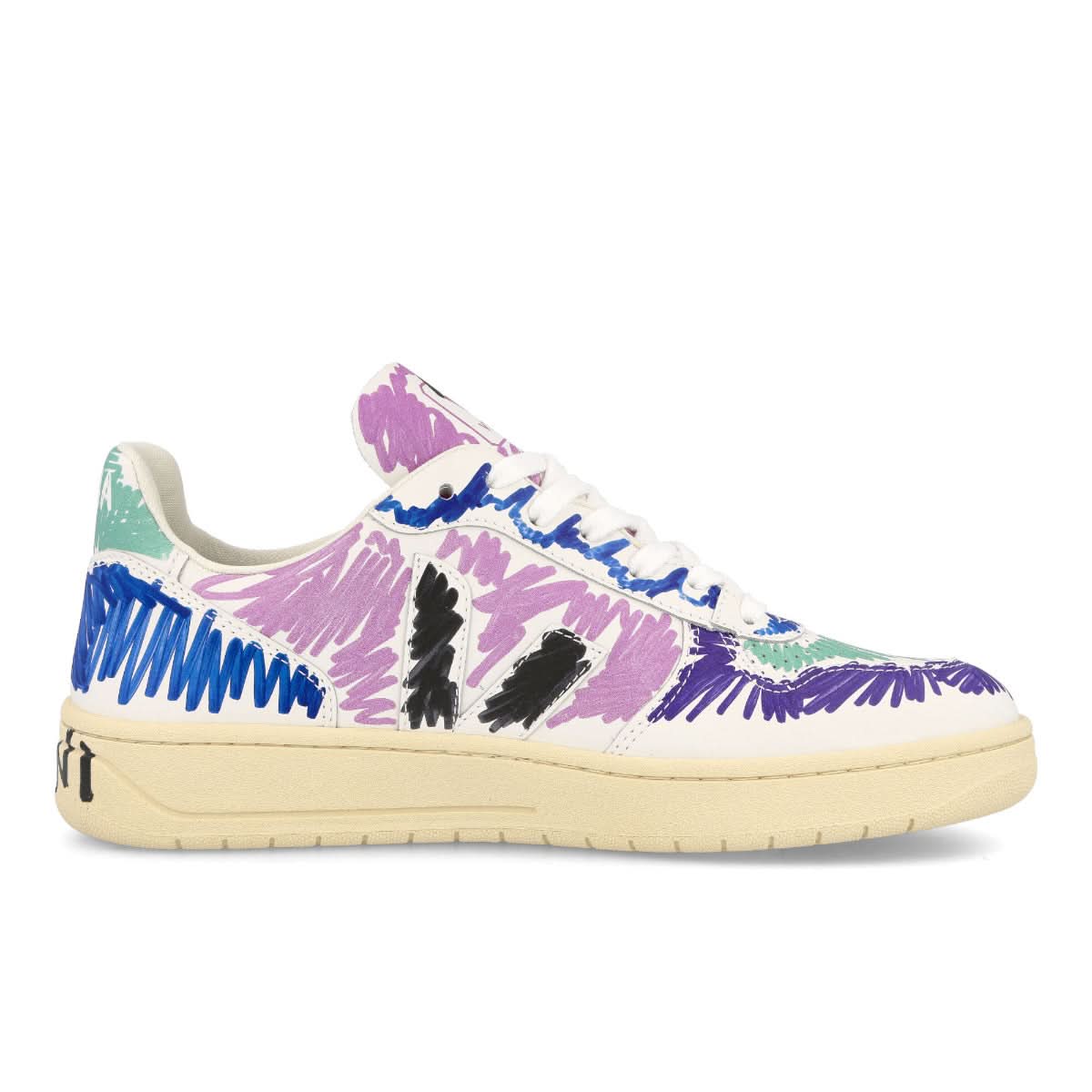 Veja V-10 Leather Multicolor Sneaker Detail view 2 | Gate
