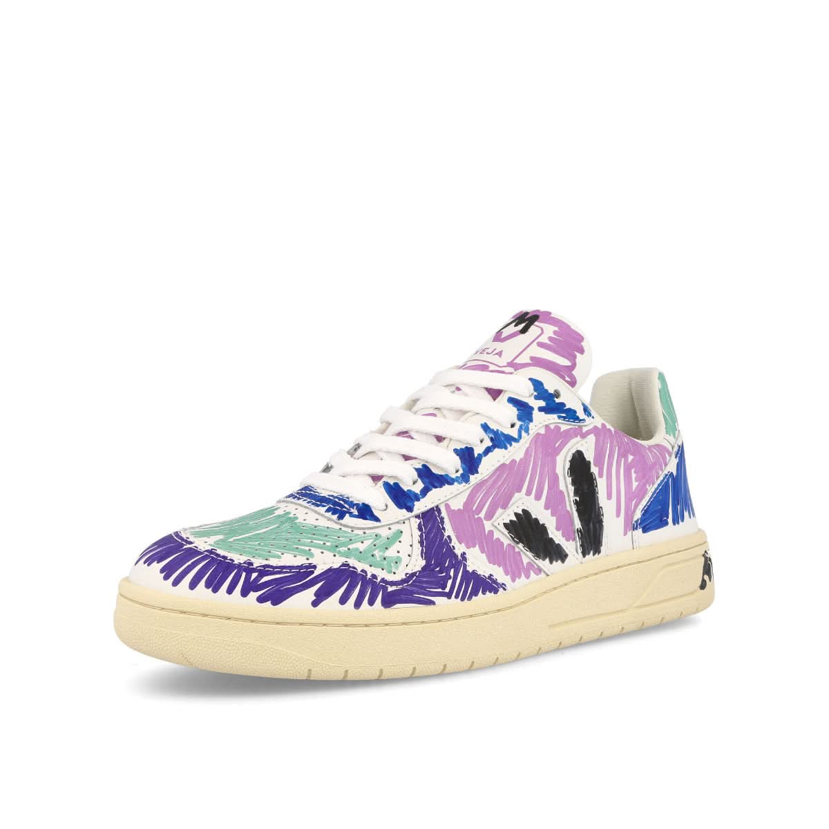 Veja V-10 Leather Multicolor Sneaker Detail view 4 | Gate
