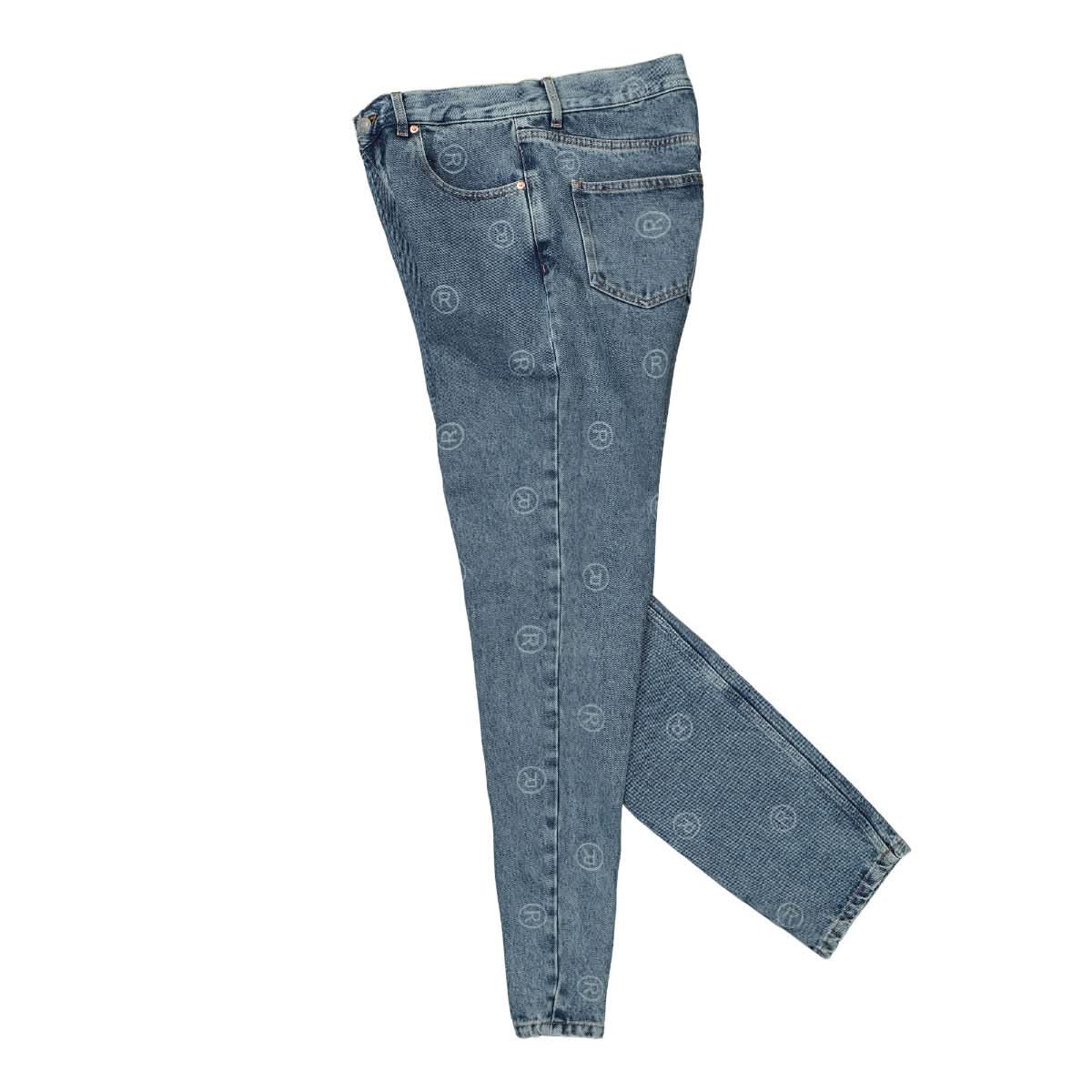 Martine Rose Straight Leg Jeans Blue Detail view 3 | Gate