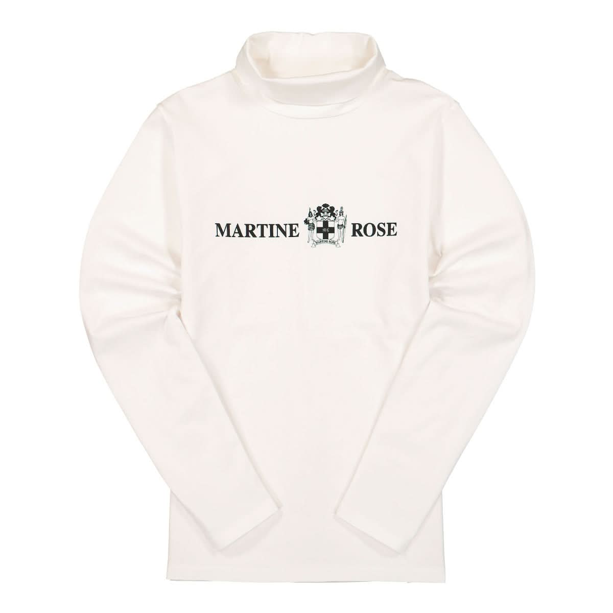 Martine Rose Graphic Turtle Neck Shirt White Detail view 1 | Gate
