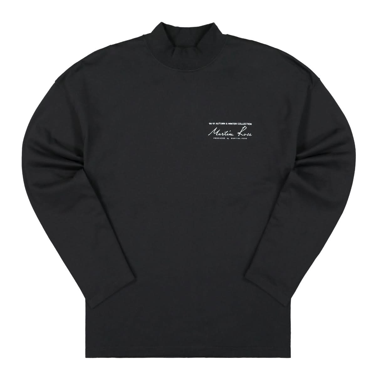 Martine Rose Funnel Neck Crew Black Detail view 1 | Gate
