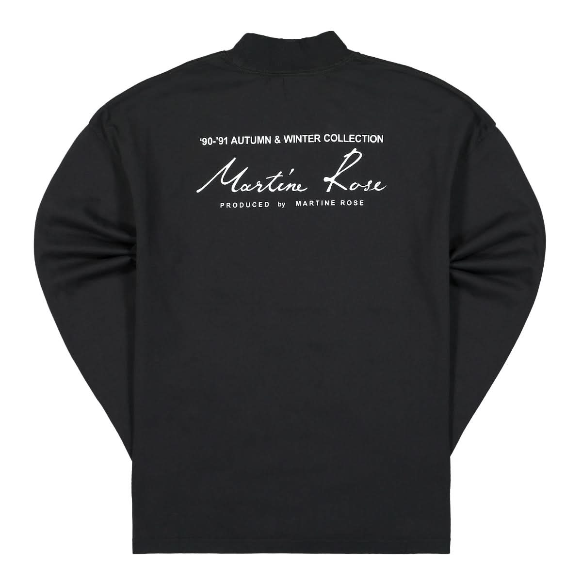 Martine Rose Funnel Neck Crew Black Detail view 2 | Gate