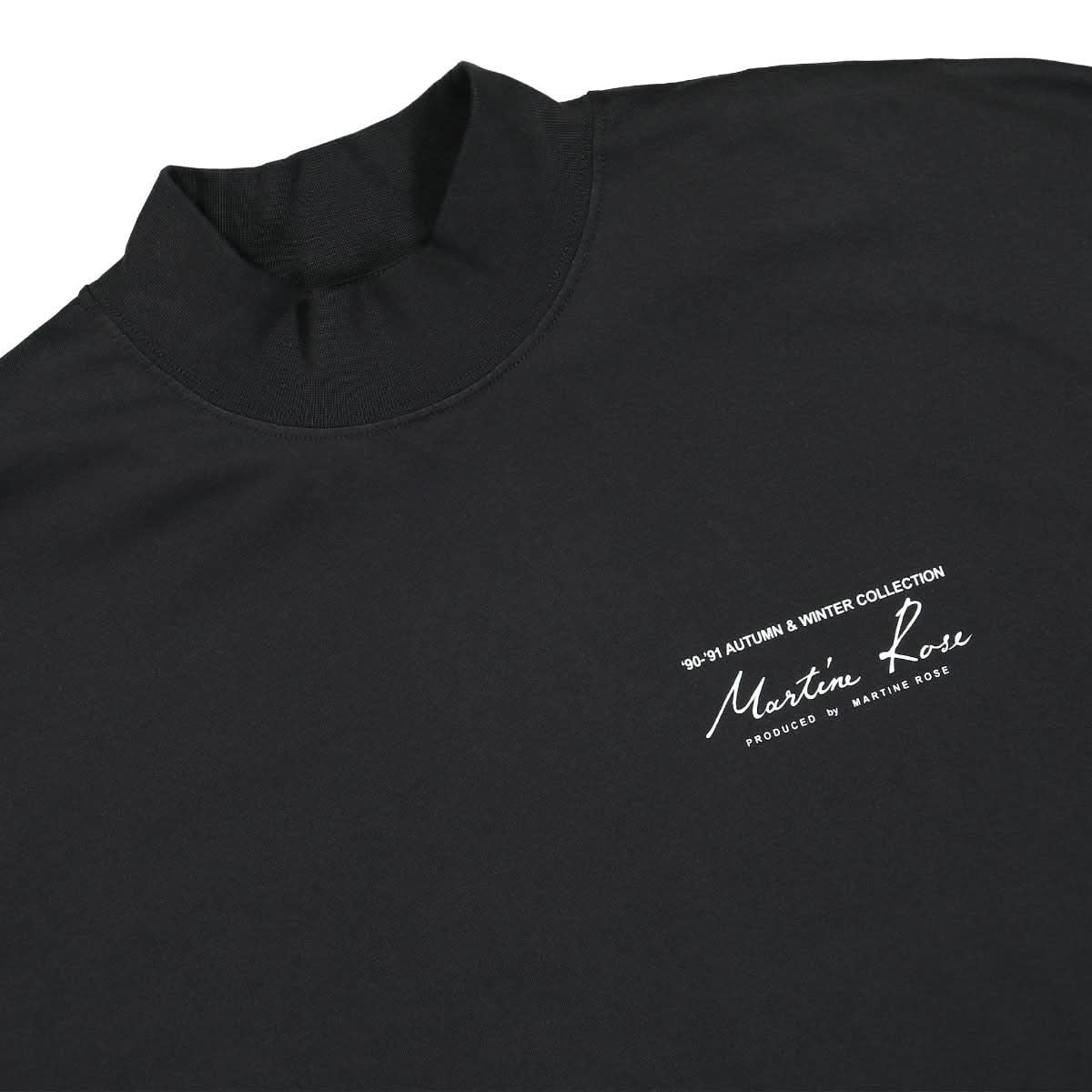 Martine Rose Funnel Neck Crew Black Detail view 3 | Gate